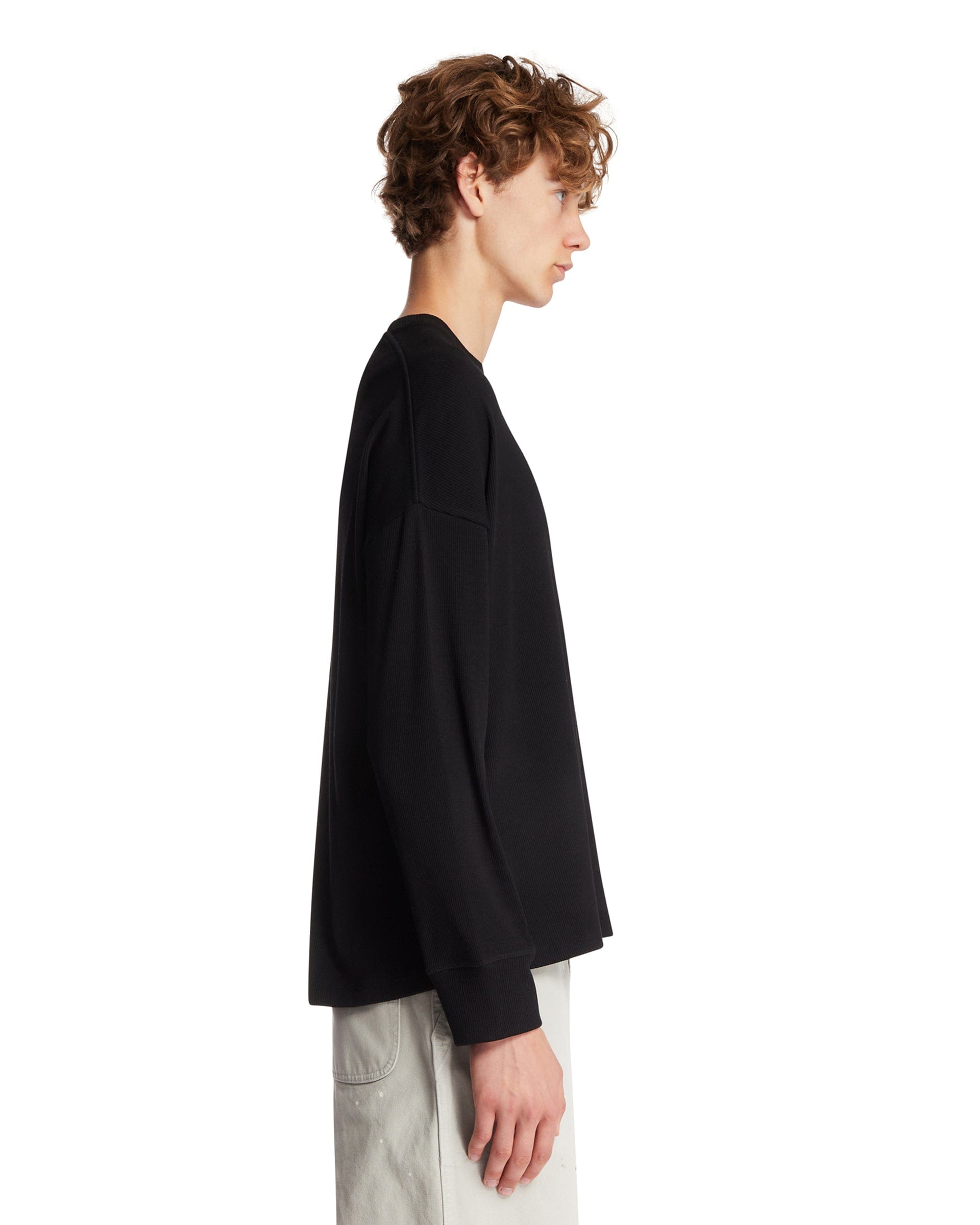 Loewe T-Shirt Anagram A Maniche Lunghe Nera