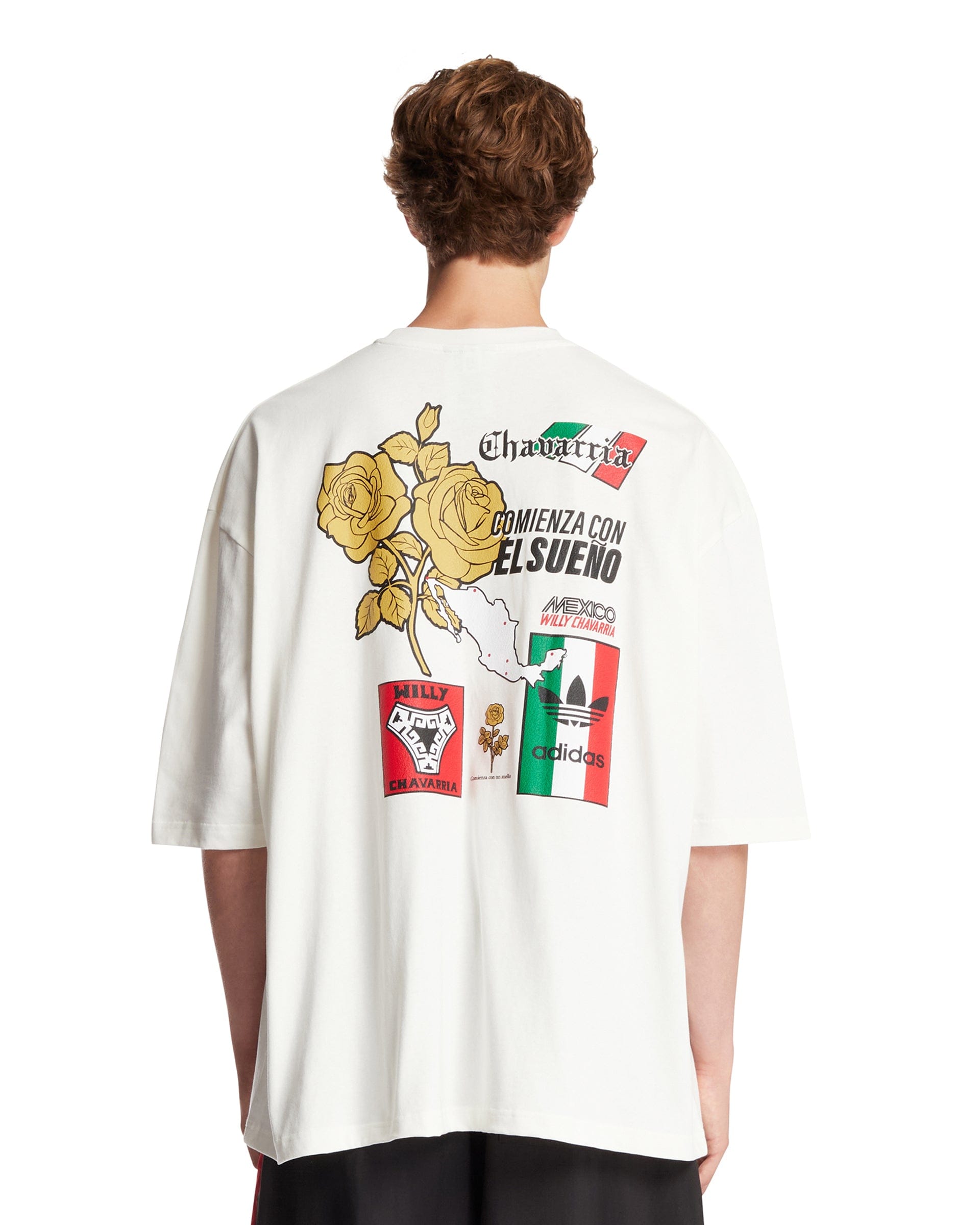 Adidas Originals x Willy Chavarria T-Shirt Stampata Bianca