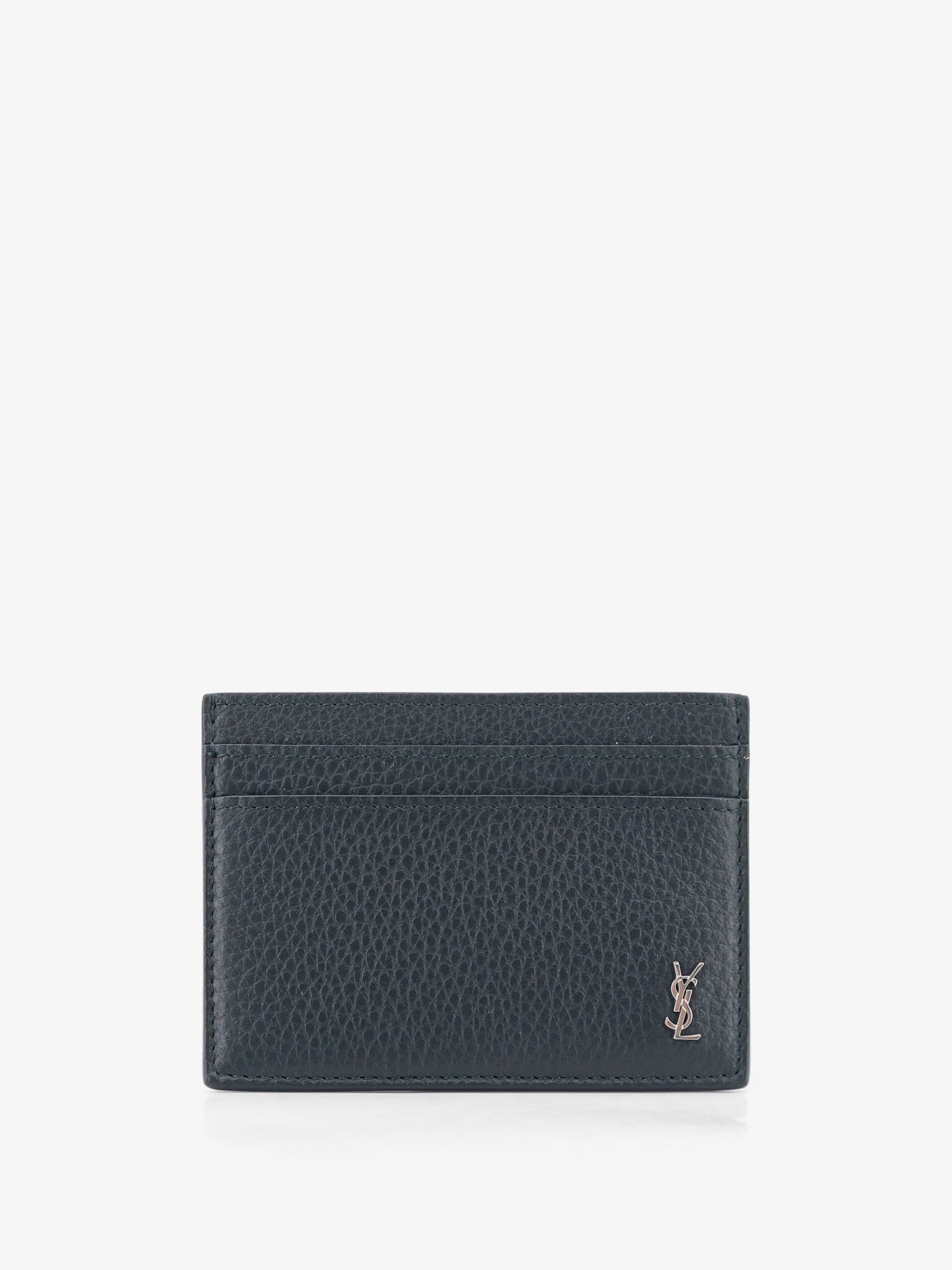 Saint Laurent Tiny Cassandre textured leather card holder
