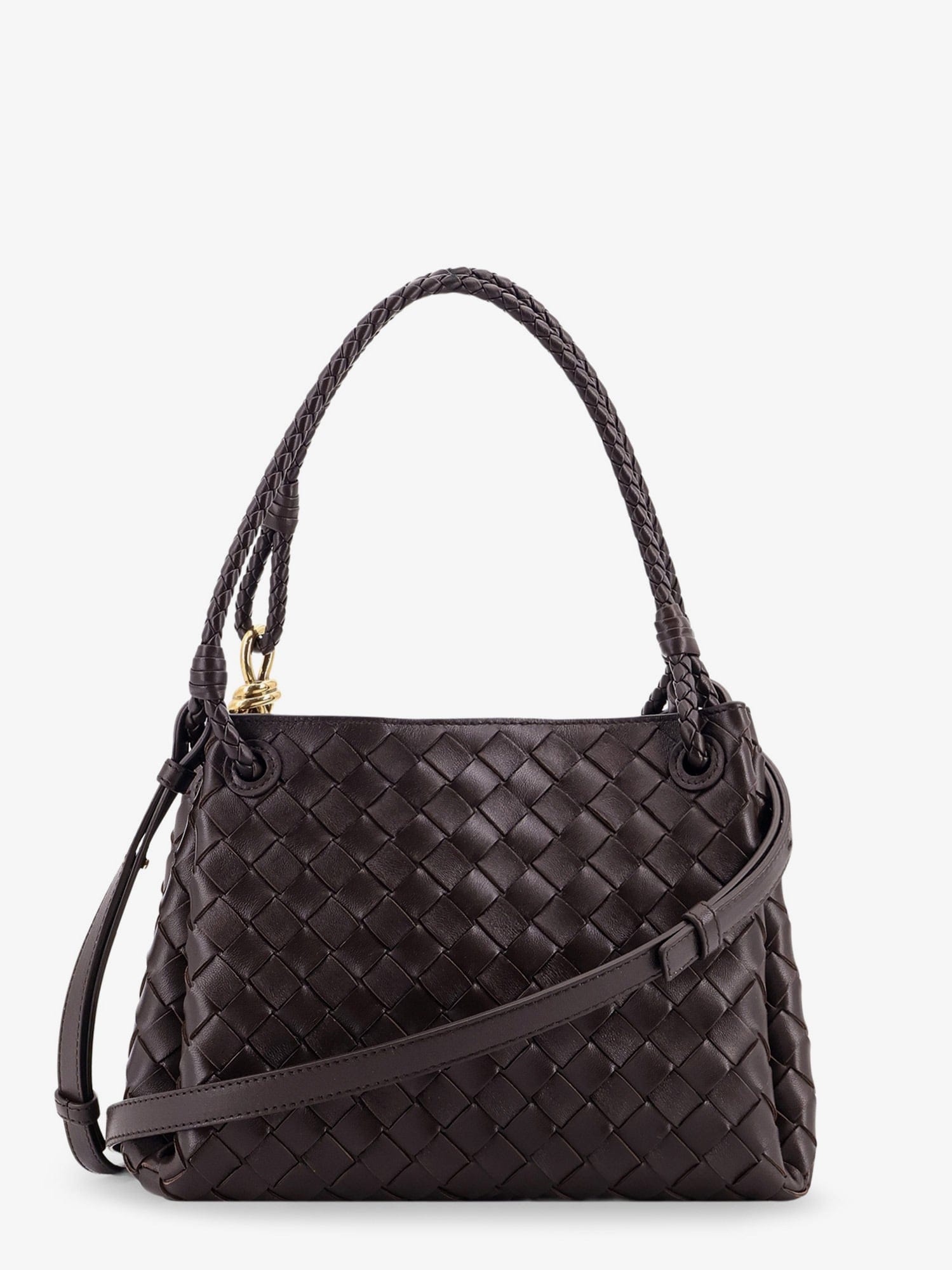 Bottega Veneta Parachute leather shoulder bag with Intrecciato pattern and Knot detail