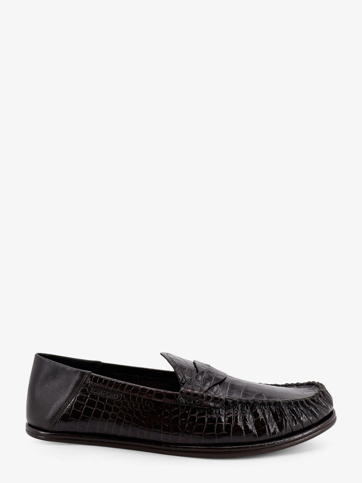 TOM FORD Crocodile-print leather loafers