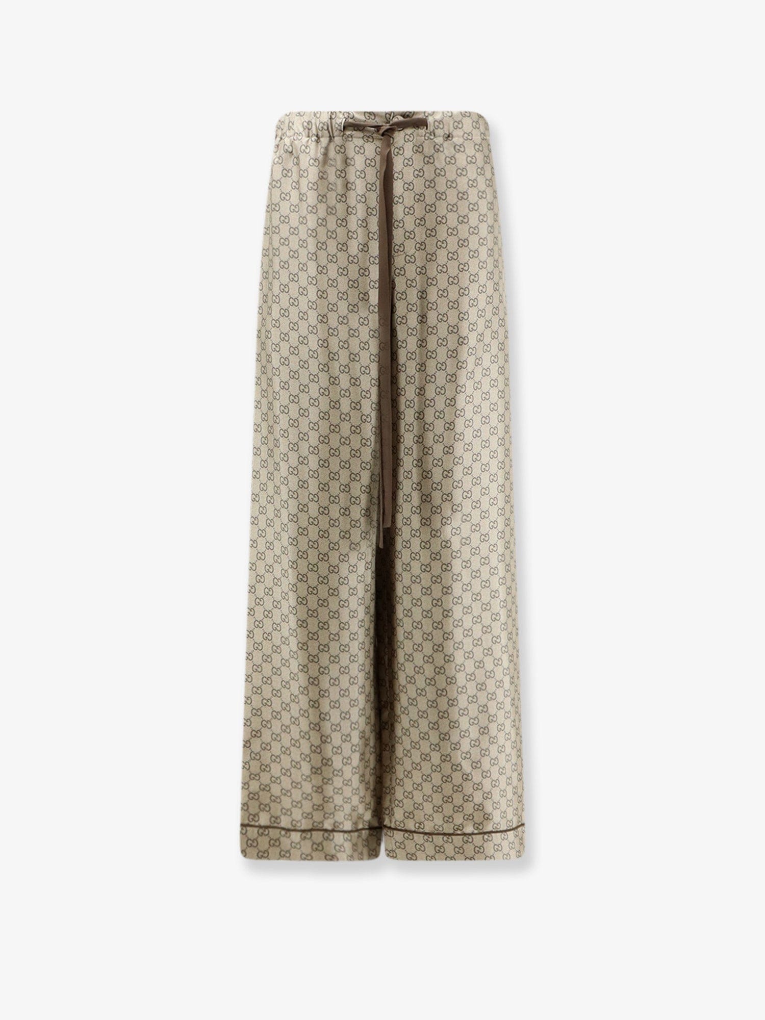 Gucci Silk trousers with all-over GG motif
