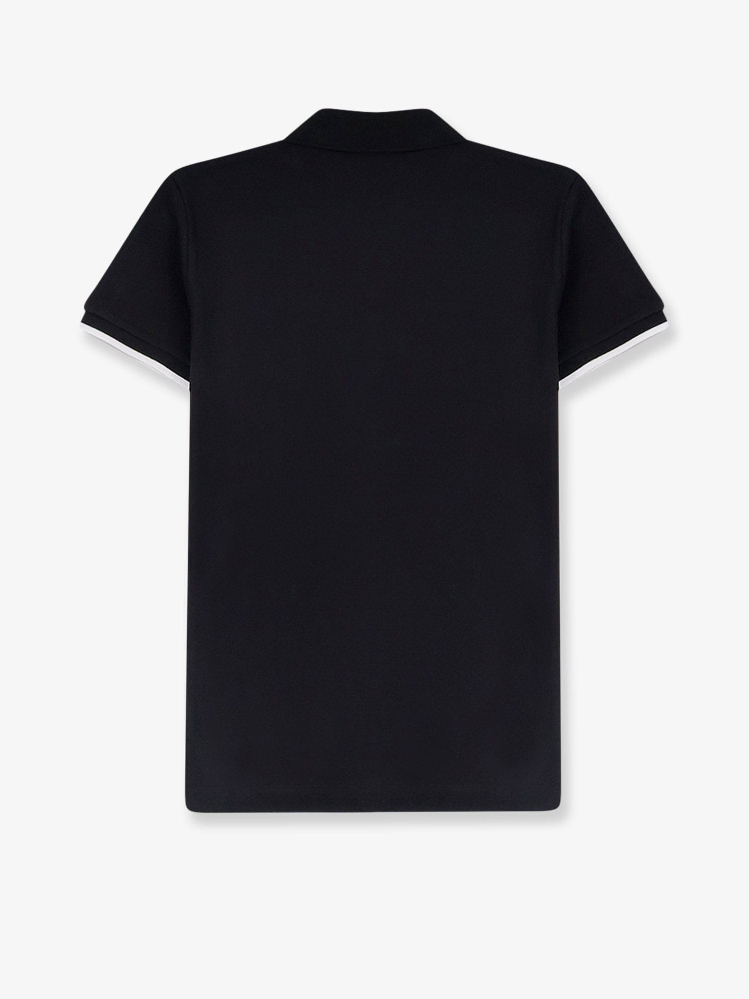 Moncler Cotton polo shirt with logo patch