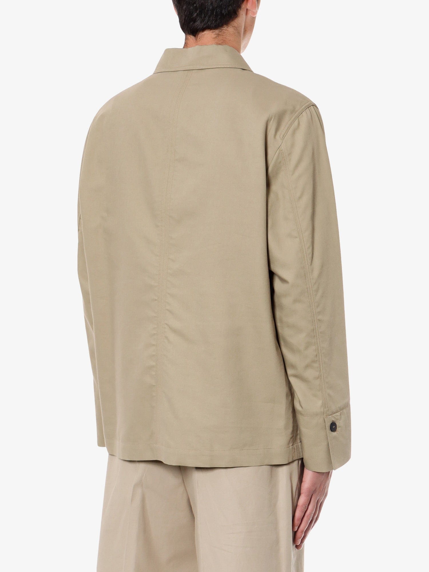Ferragamo Cotton and viscose jacket with gancini leather patch