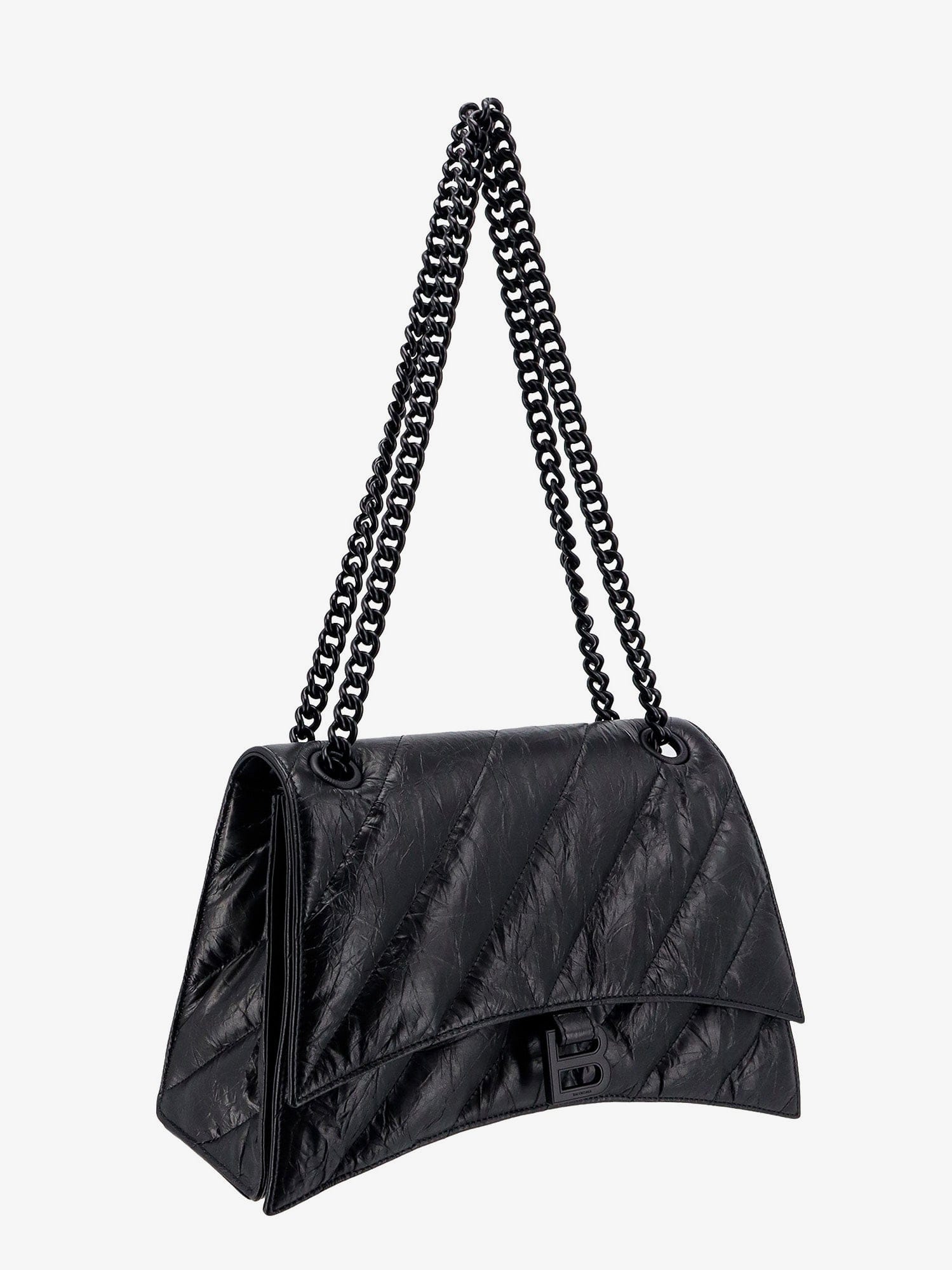 Balenciaga Matelassé leather shoulder bag with frontal monogram