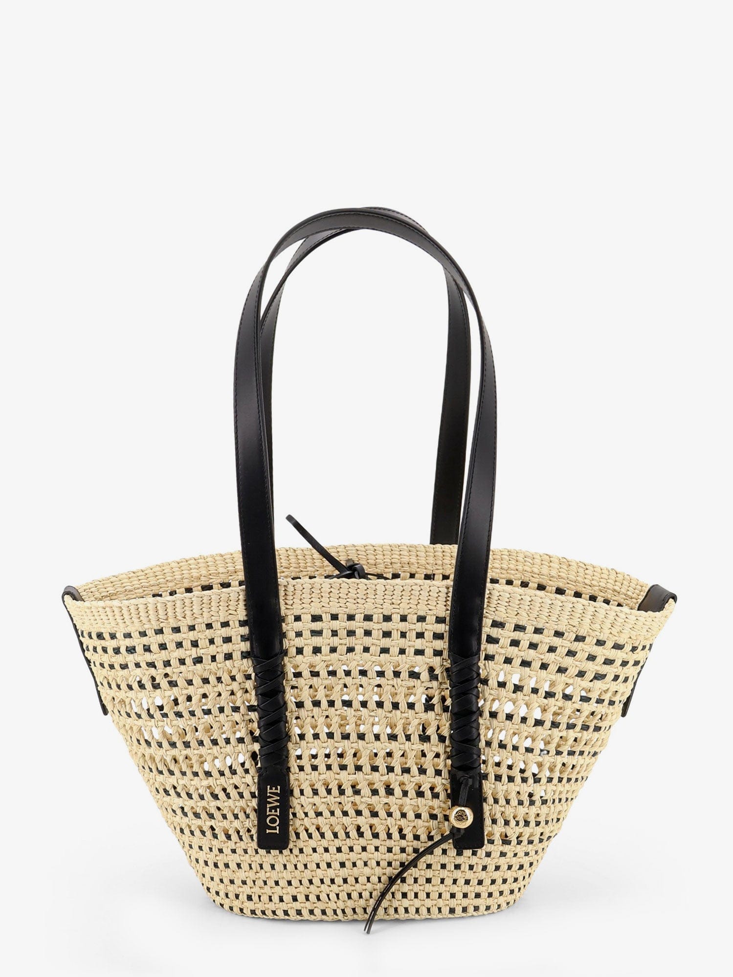 Loewe Paula's Ibiza -Braid raffia and leather shoulder bag