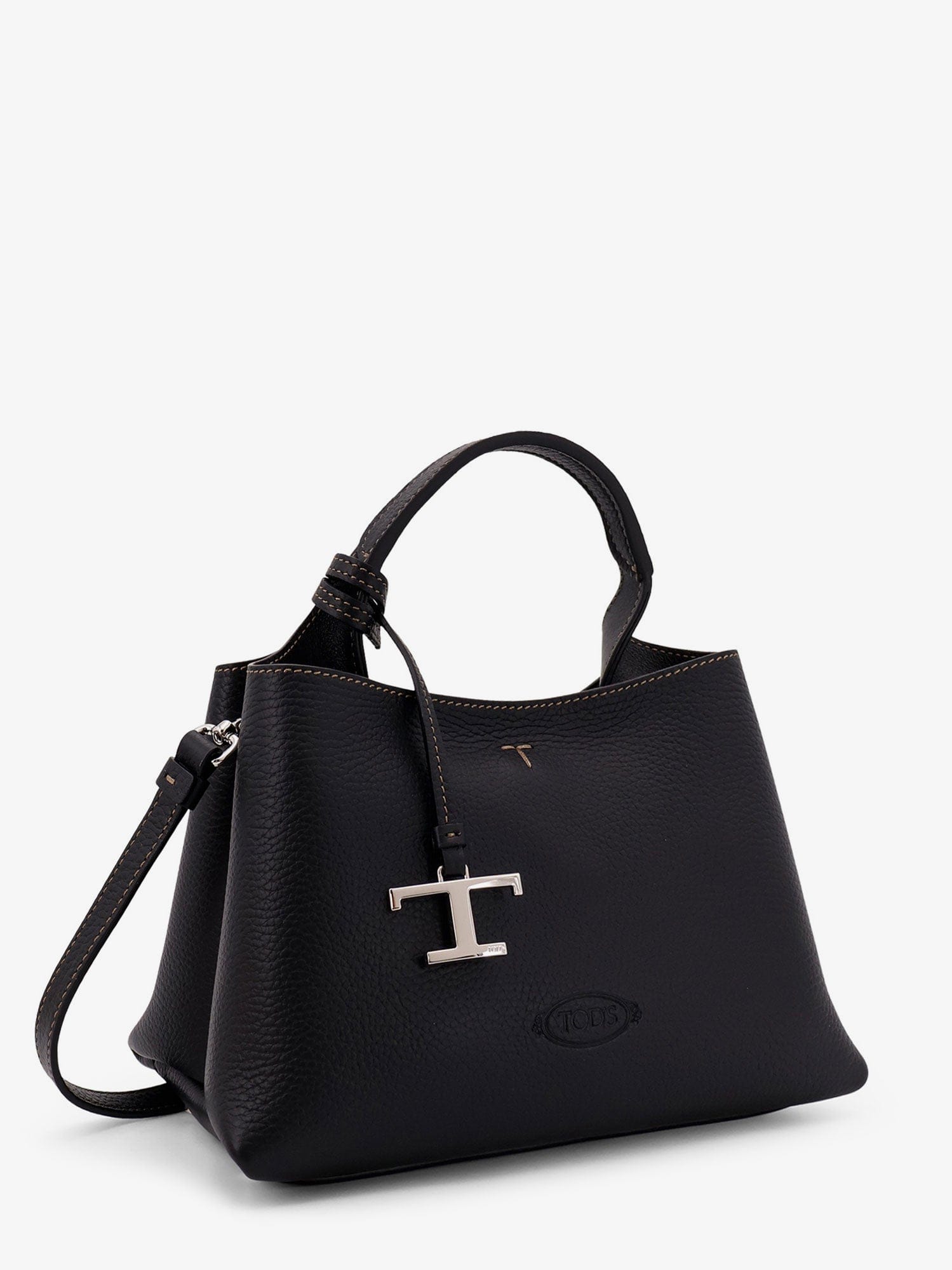 Tod's Micro leather crossbody bag with iconic stitching on the front