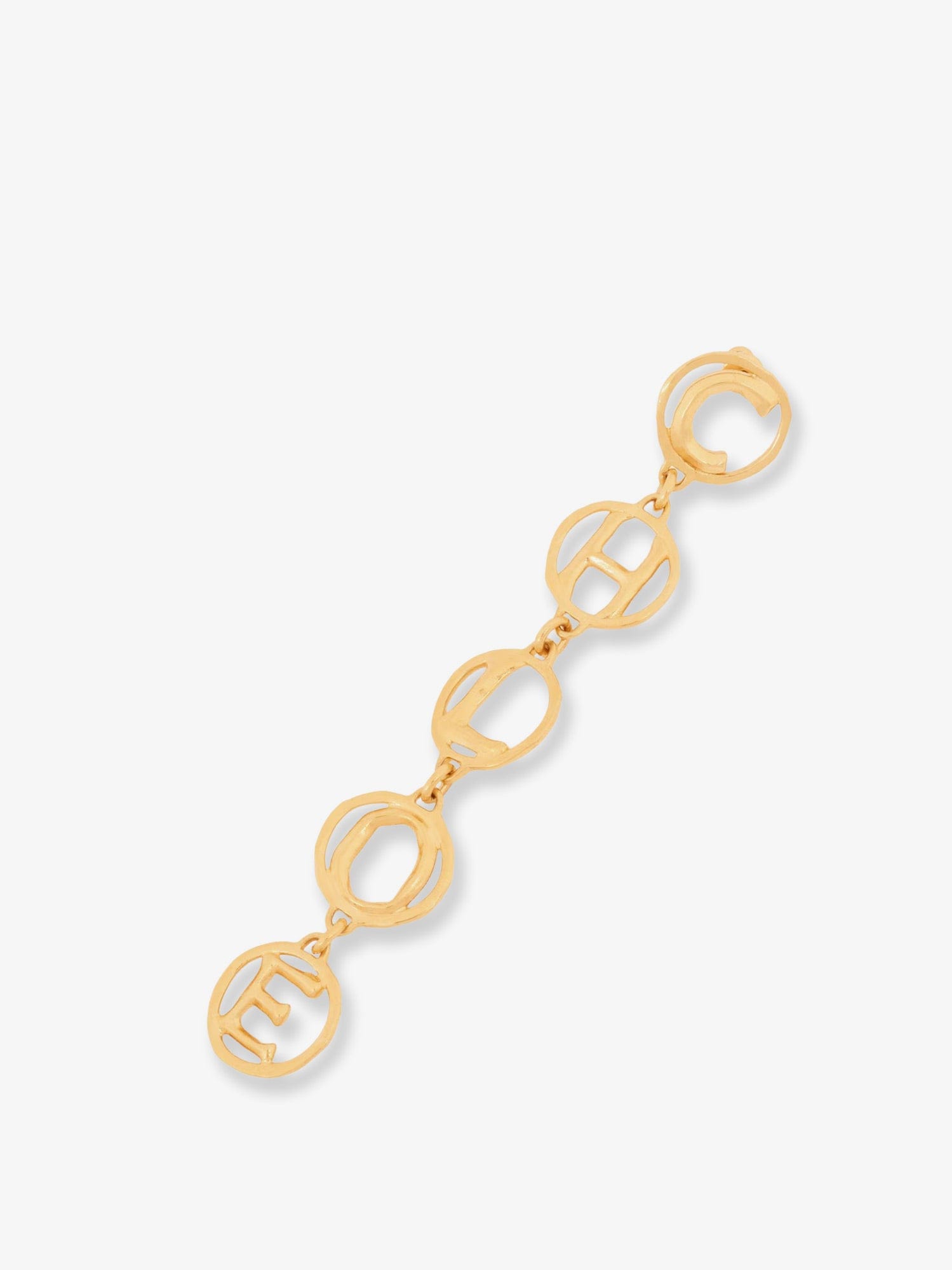 Chloe Brass Script Earrings