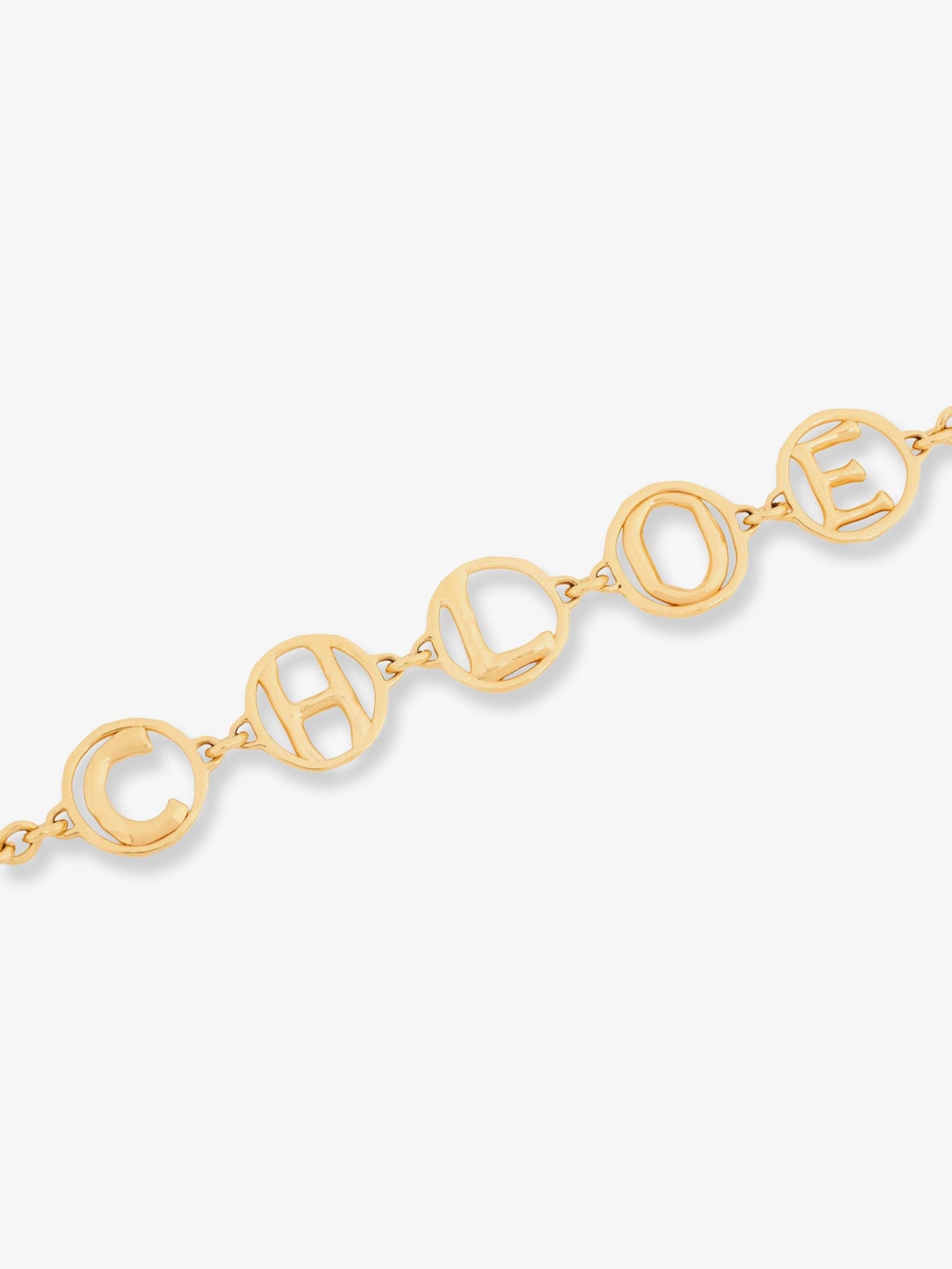 Chloe Brass Script Necklace