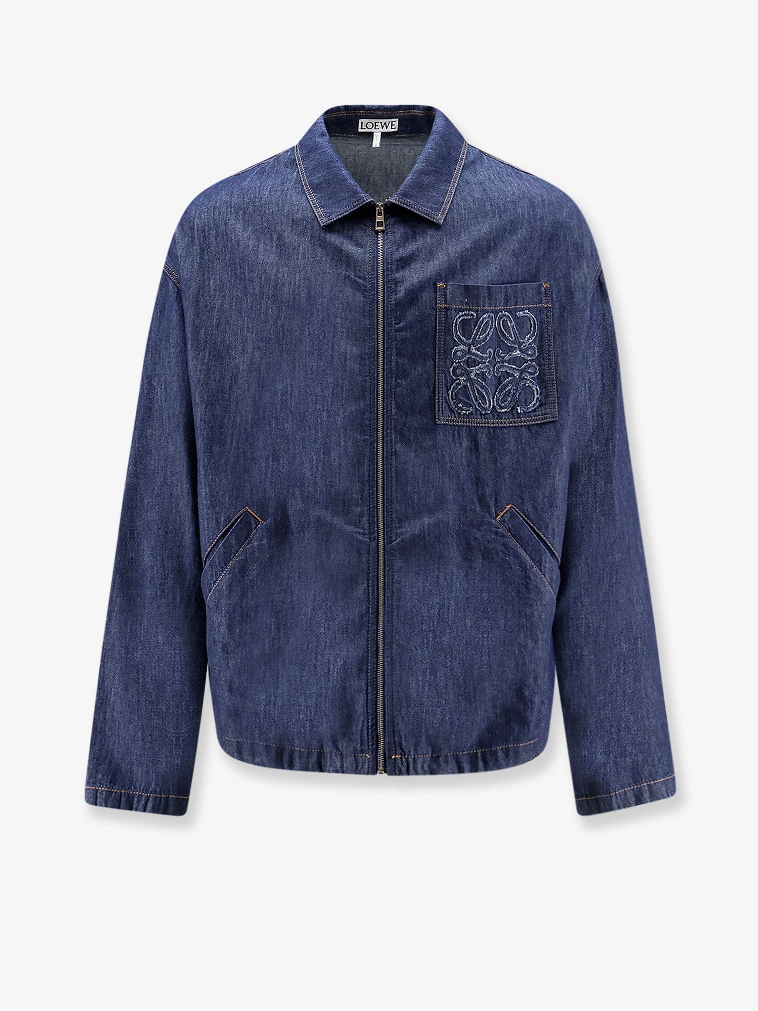 Loewe Blue denim jacket with embroidered Anagram logo