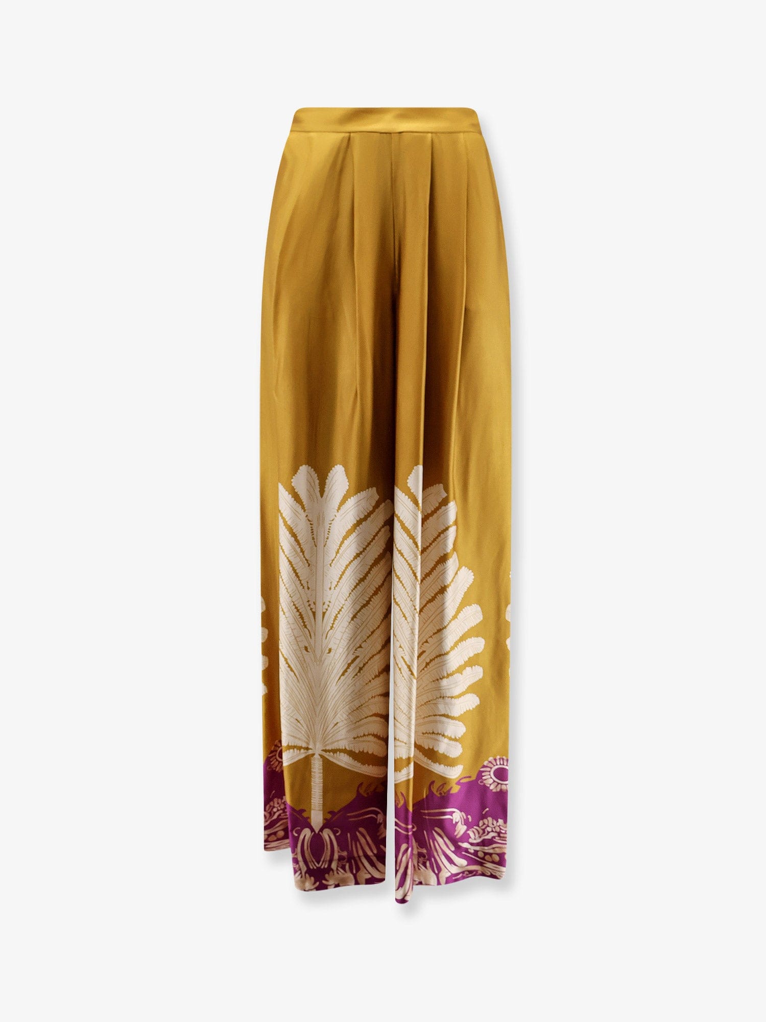 BYE FIRENZE Palma viscose and rayon trousers