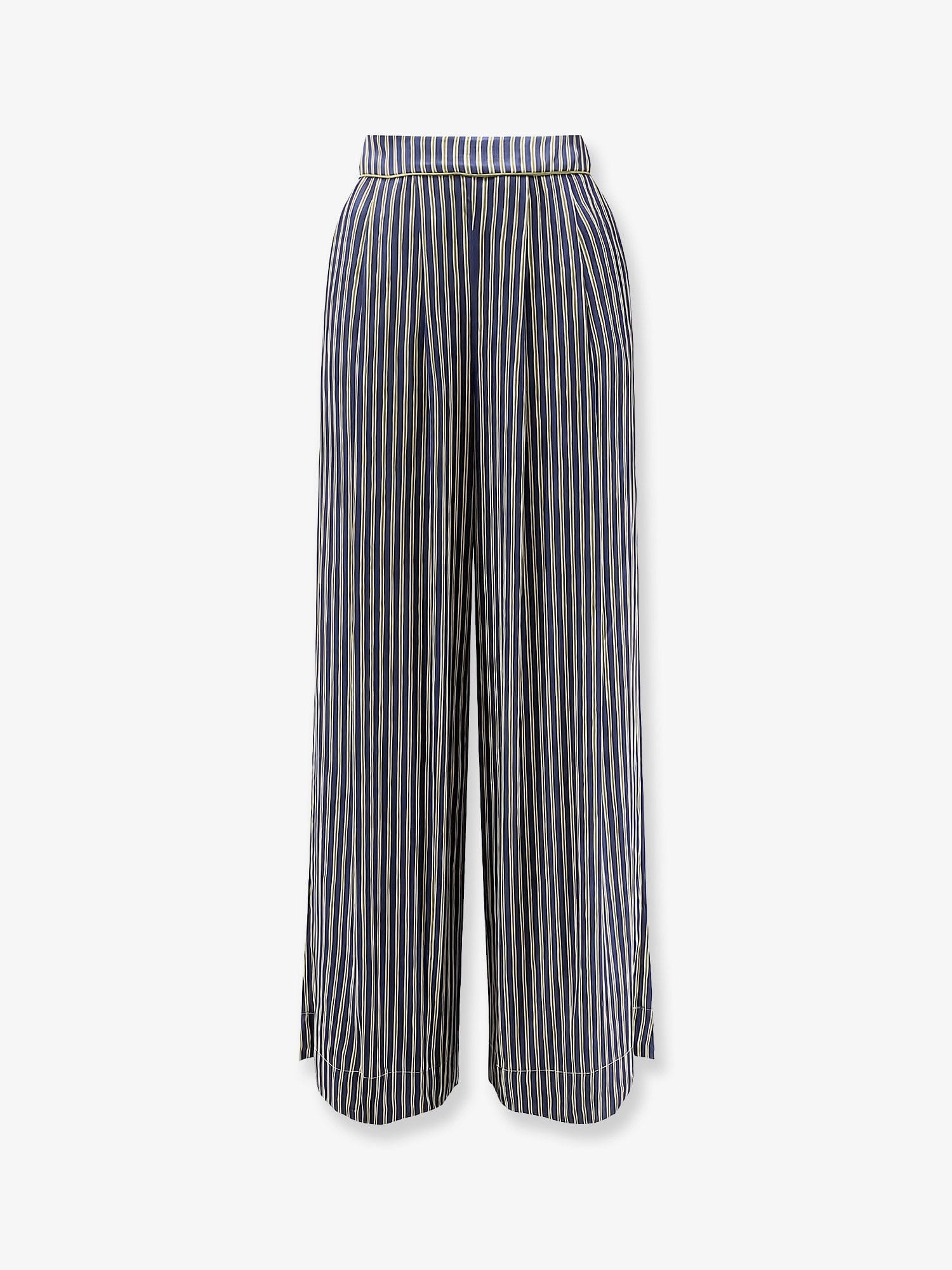 BYE FIRENZE Multicolor viscose and rayon trousers