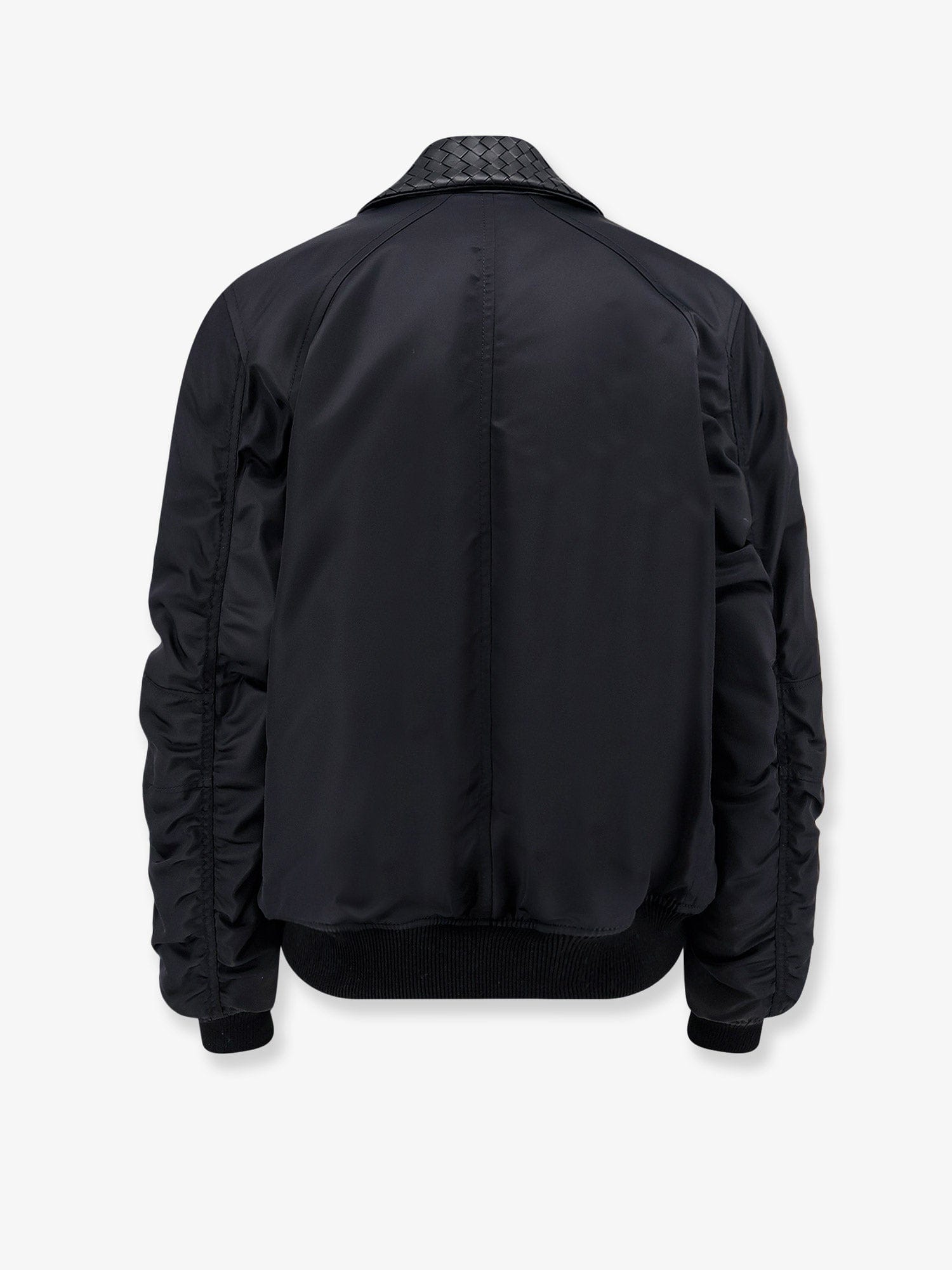 Bottega Veneta Nylon jacket with Intrecciato leather collar