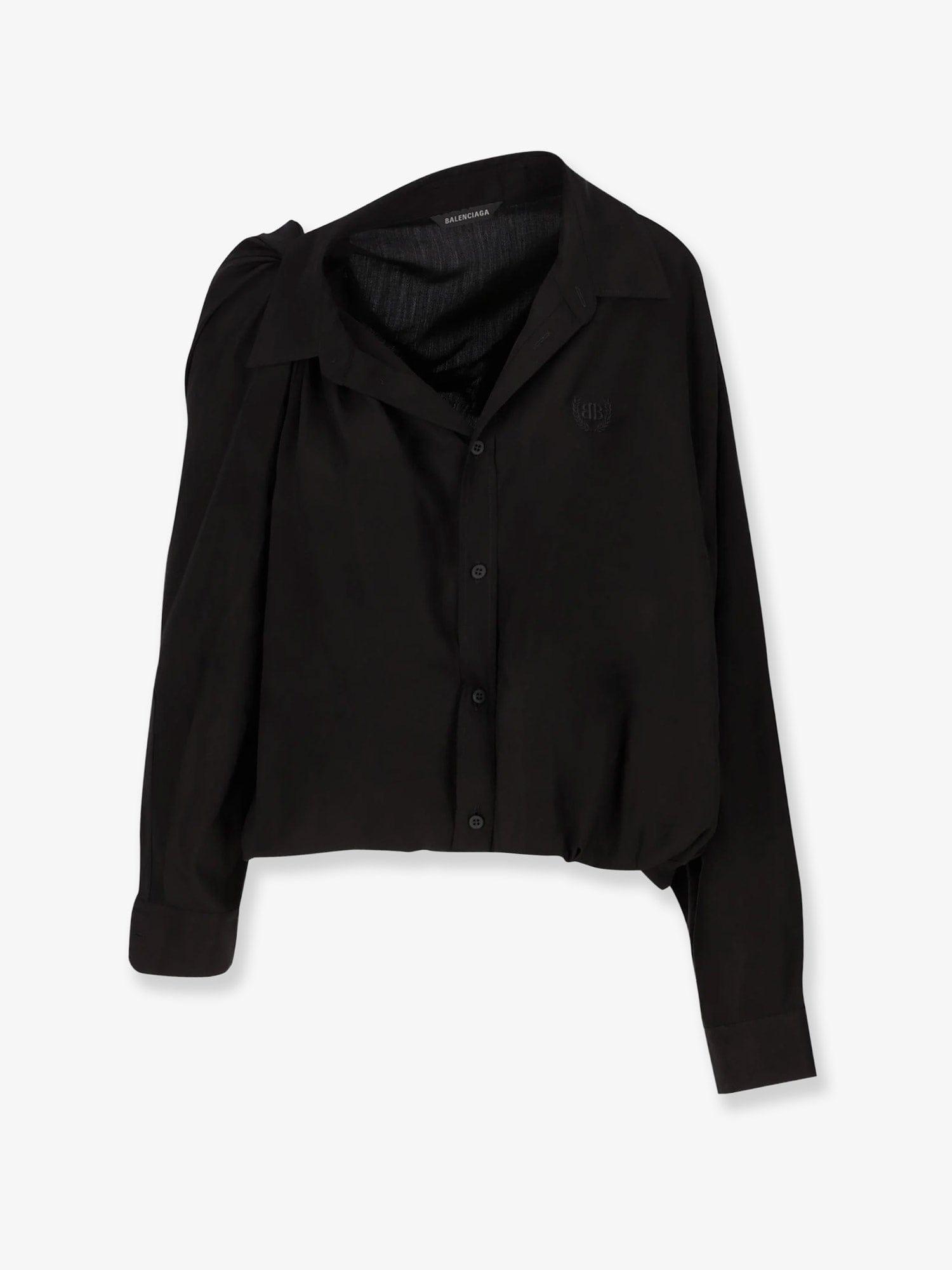 Balenciaga One shoulder lyocell shirt