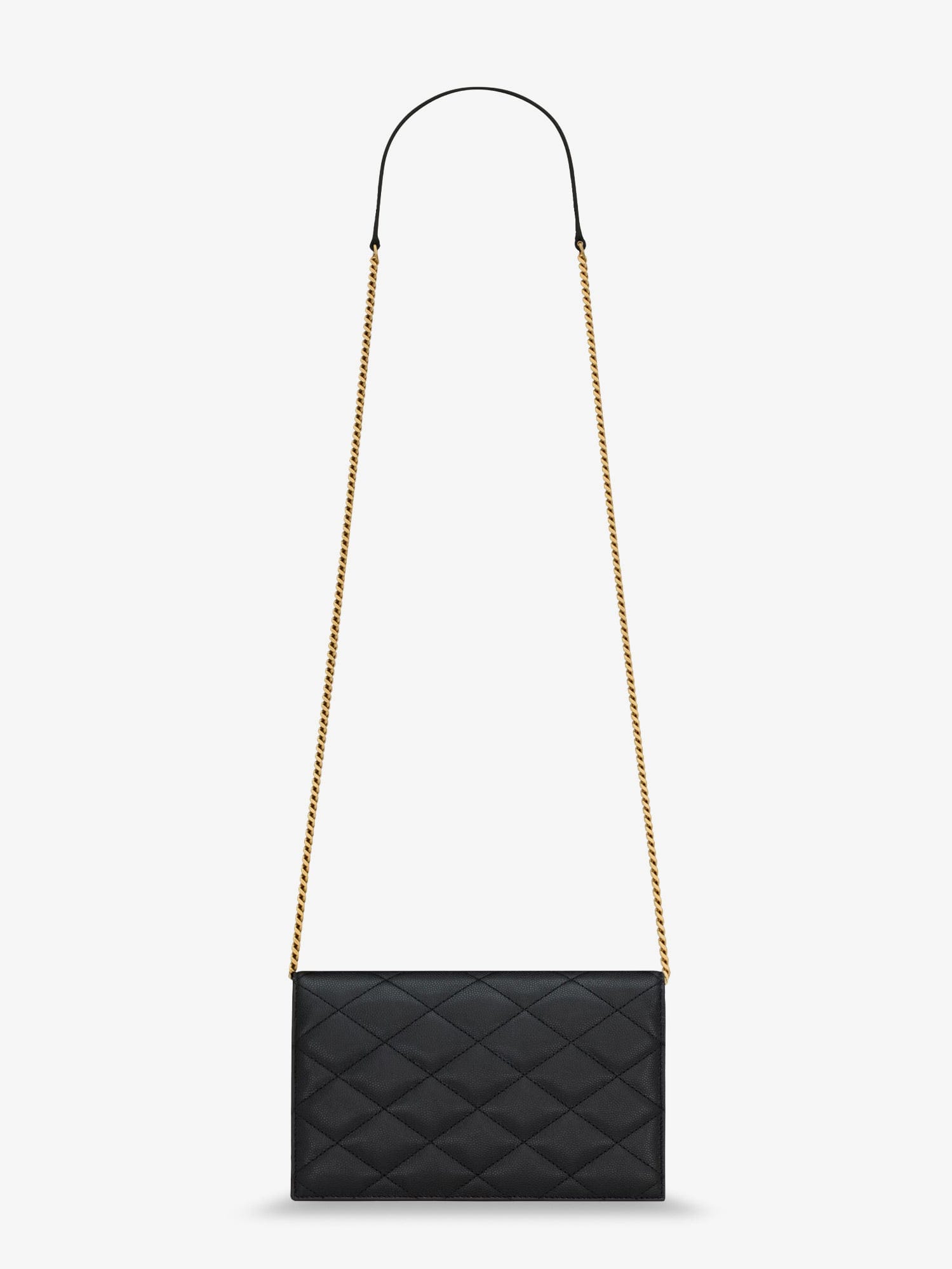 Saint Laurent Paris leather crossbody bag with metal Cassandre logo