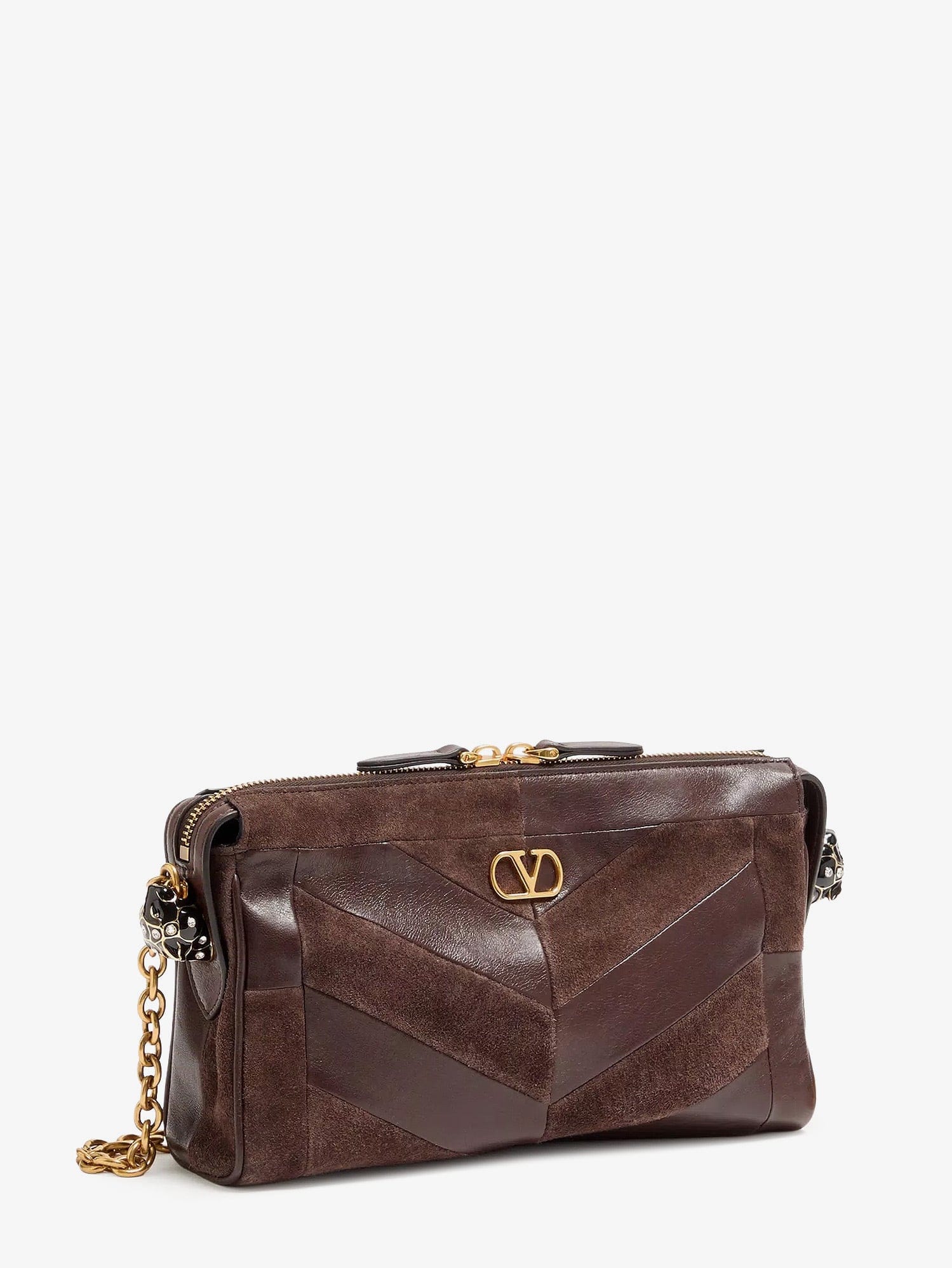 Valentino Garavani Panthea suede and leather crossbody bag