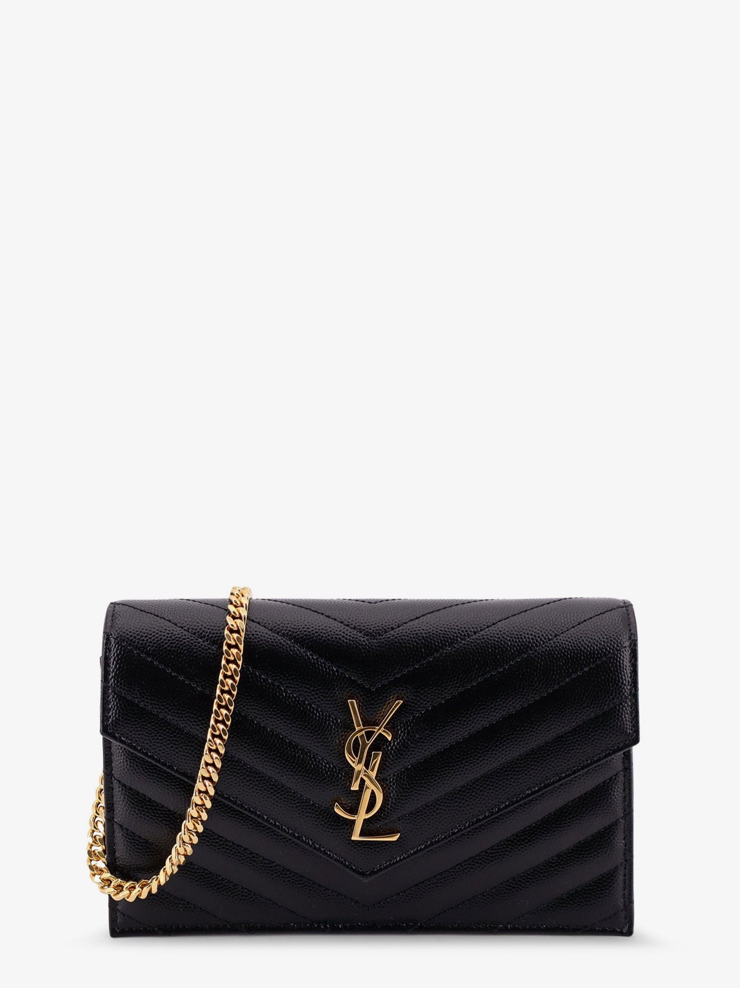 Saint Laurent Cassandre Envelope Clutch Crossbody Bag with Chain