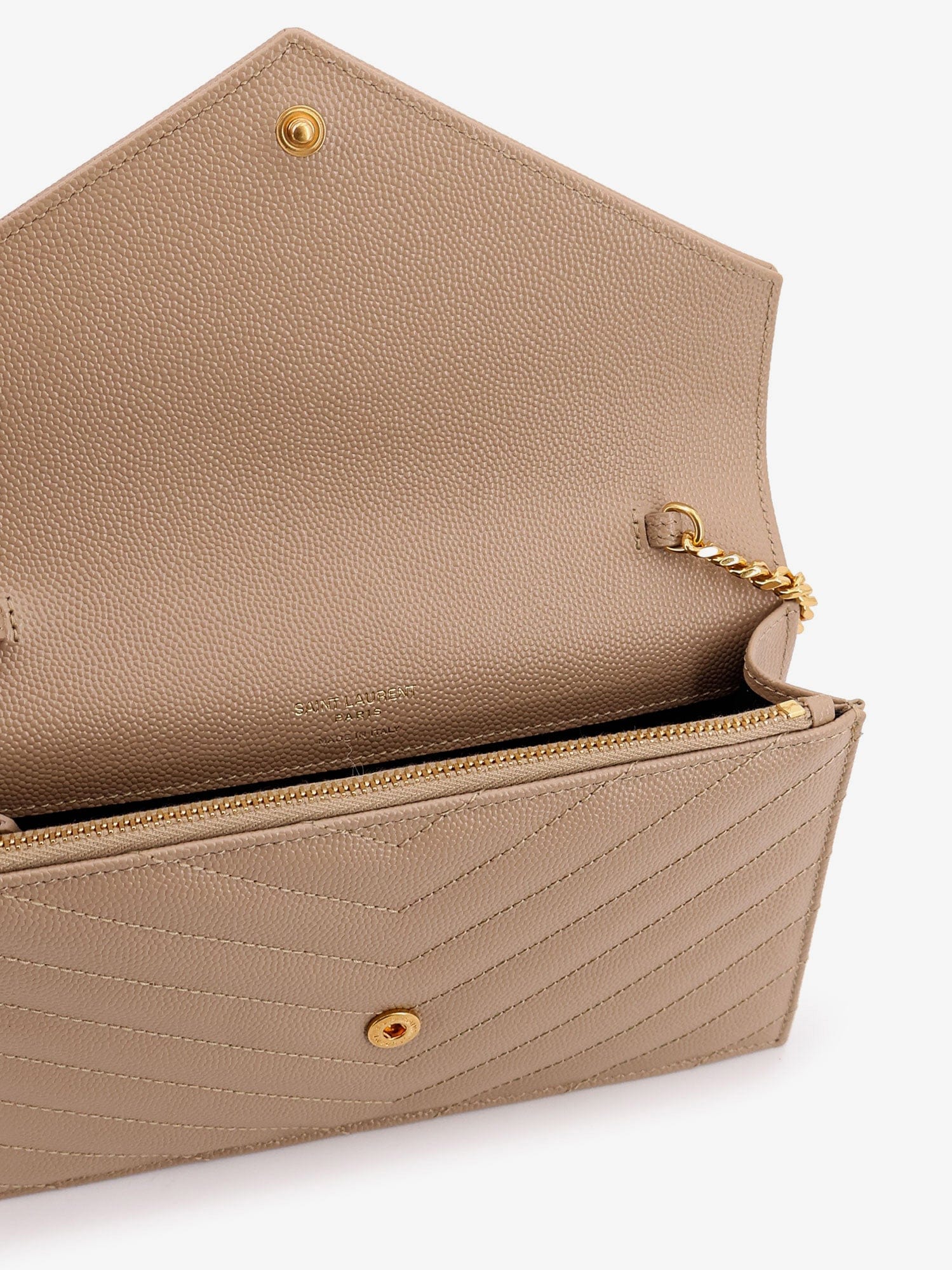 Saint Laurent Leather shoulder bag with metal Cassandre logo