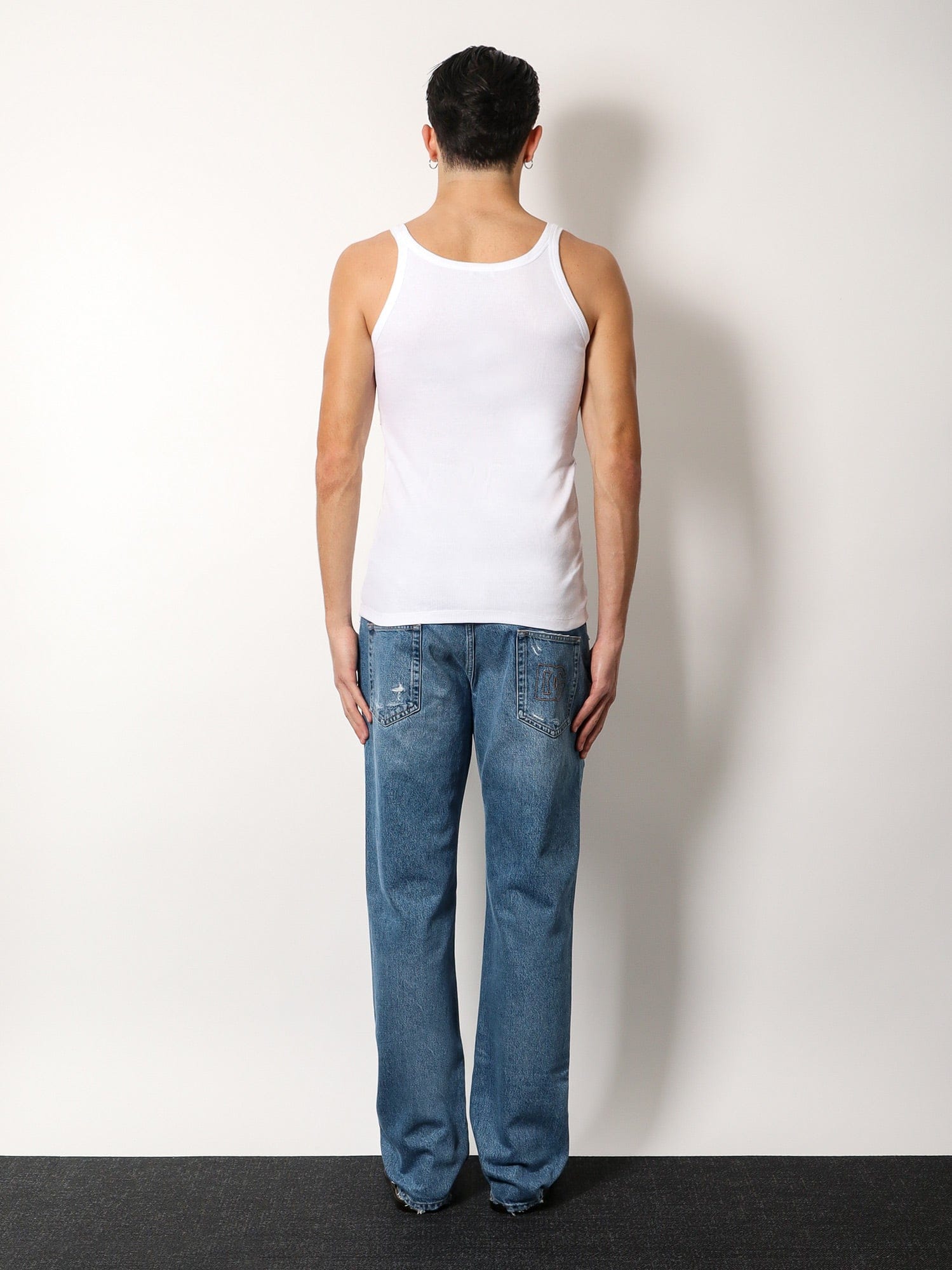 Dolce & Gabbana Ribbed cotton tank top
