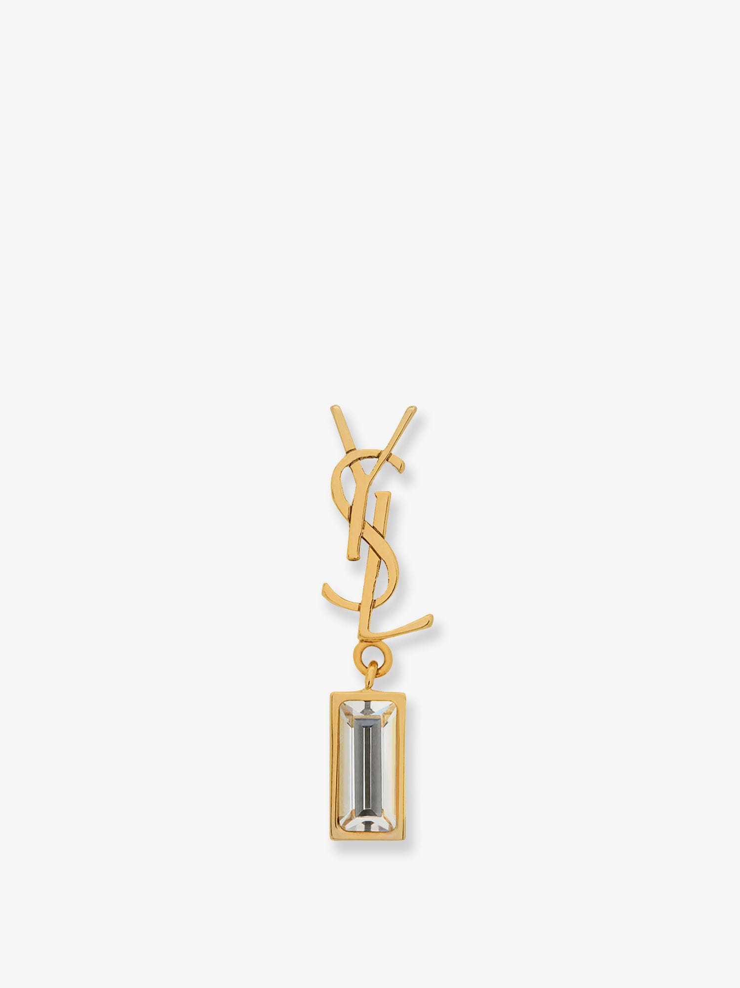 Saint Laurent Single Cassandre brass earring