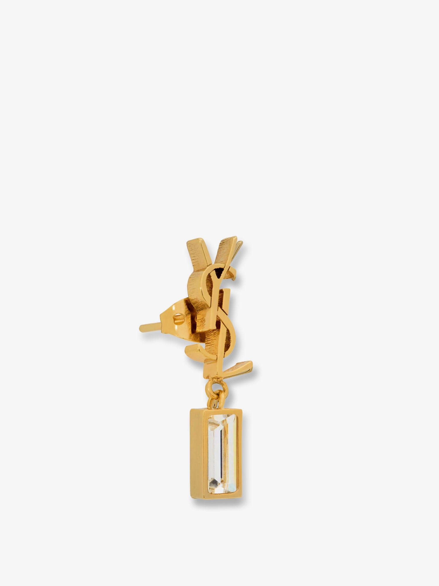 Saint Laurent Single Cassandre brass earring