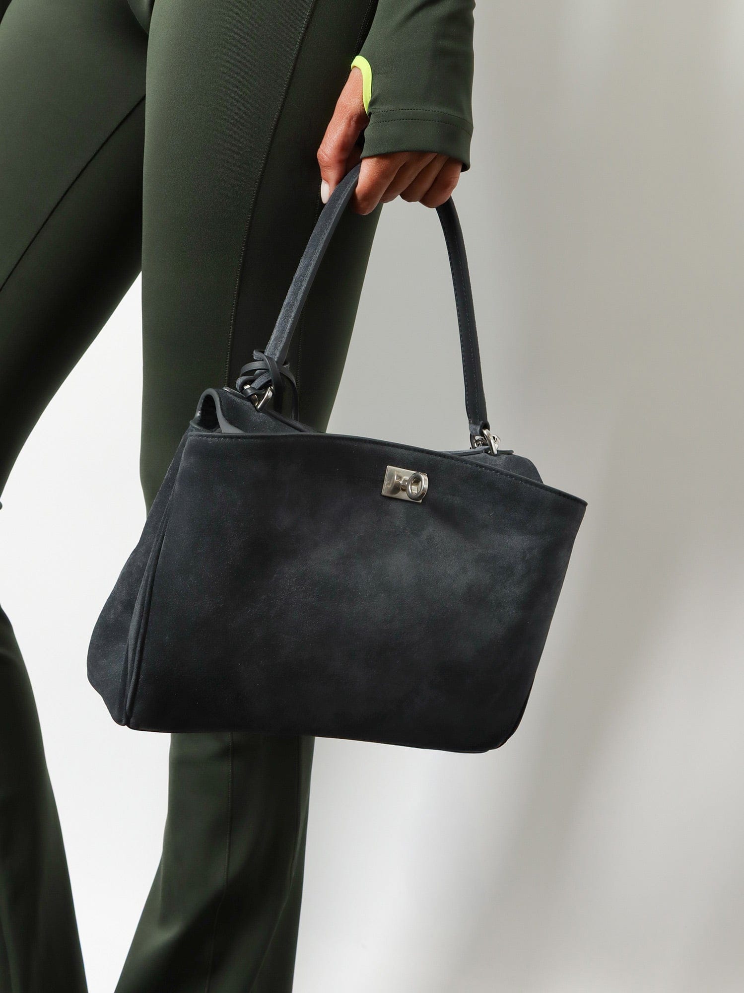 Balenciaga Rodeo S suede crossbody bag