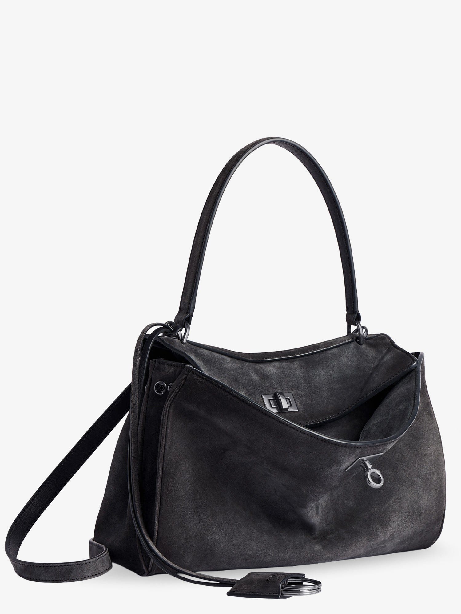 Balenciaga Rodeo S suede crossbody bag