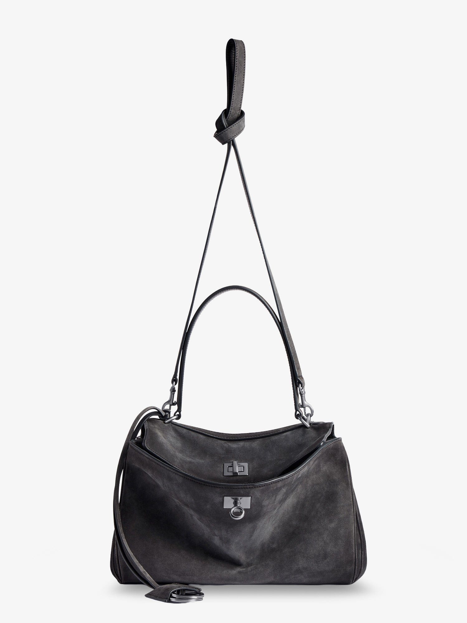 Balenciaga Rodeo S suede crossbody bag