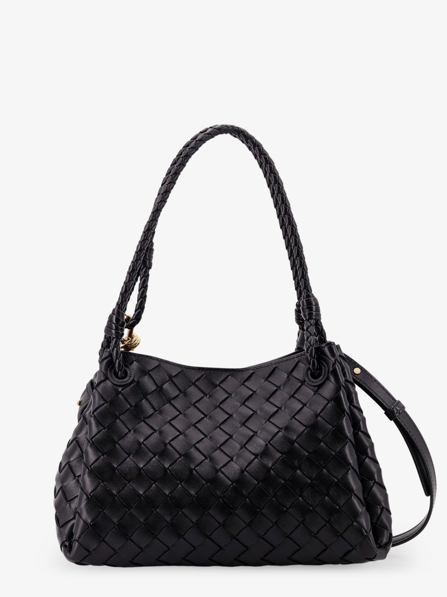 Bottega Veneta Parachute leather shoulder bag with Intrecciato motif and Knot detail