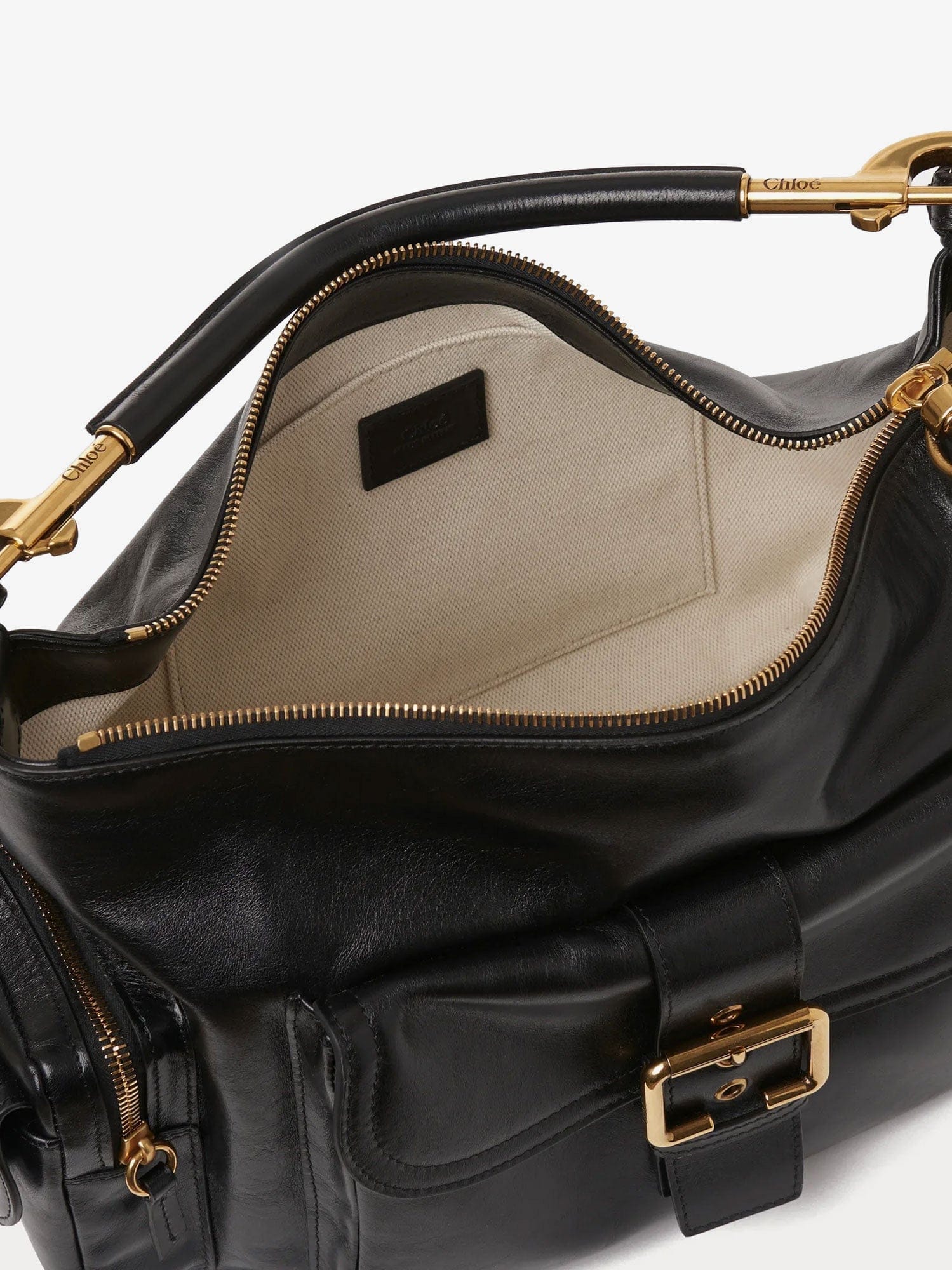 Chloe Carry shiny buffalo leather shoulder bag