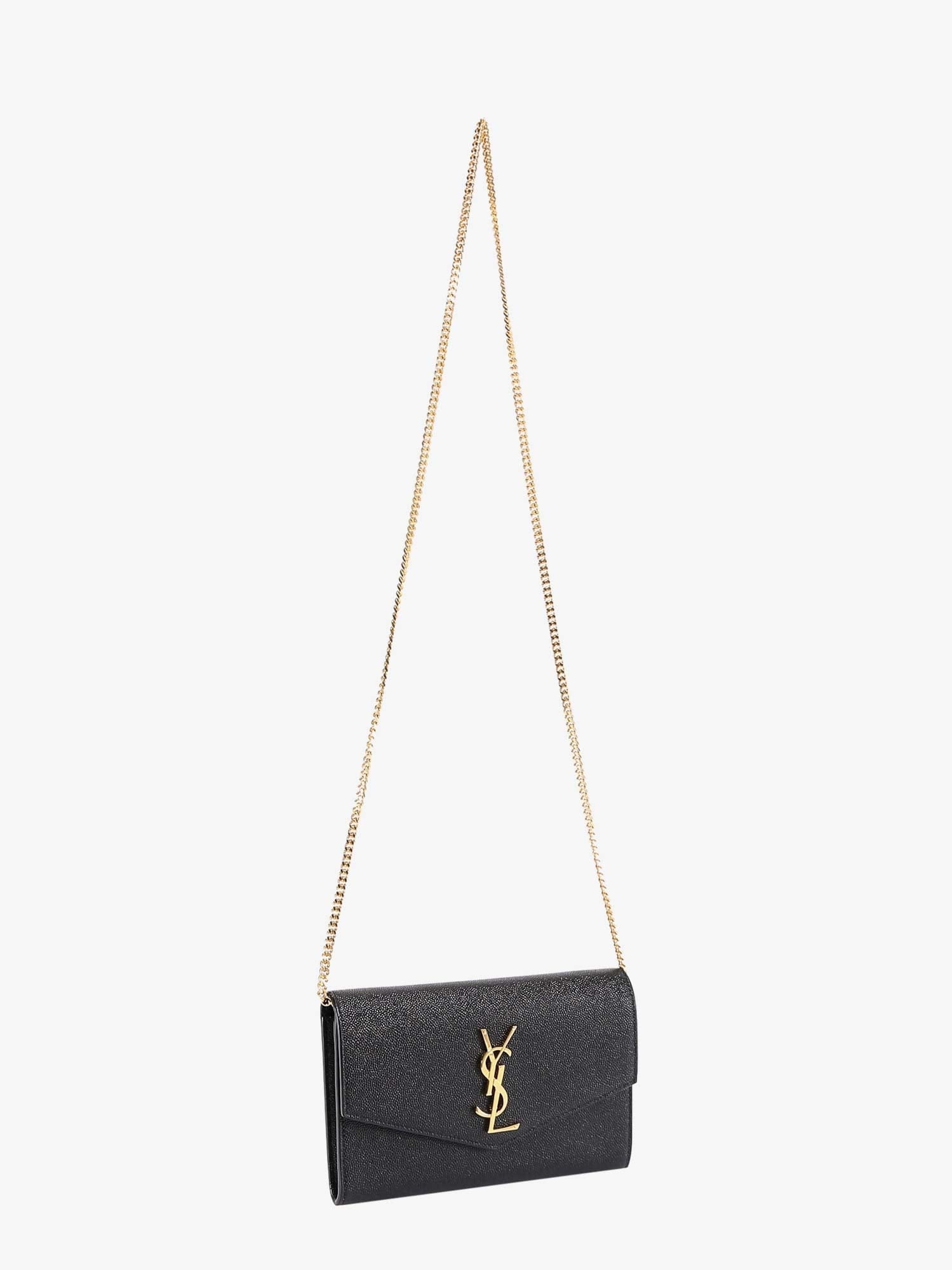 Saint Laurent Leather crossbody bag with metal Cassandre logo