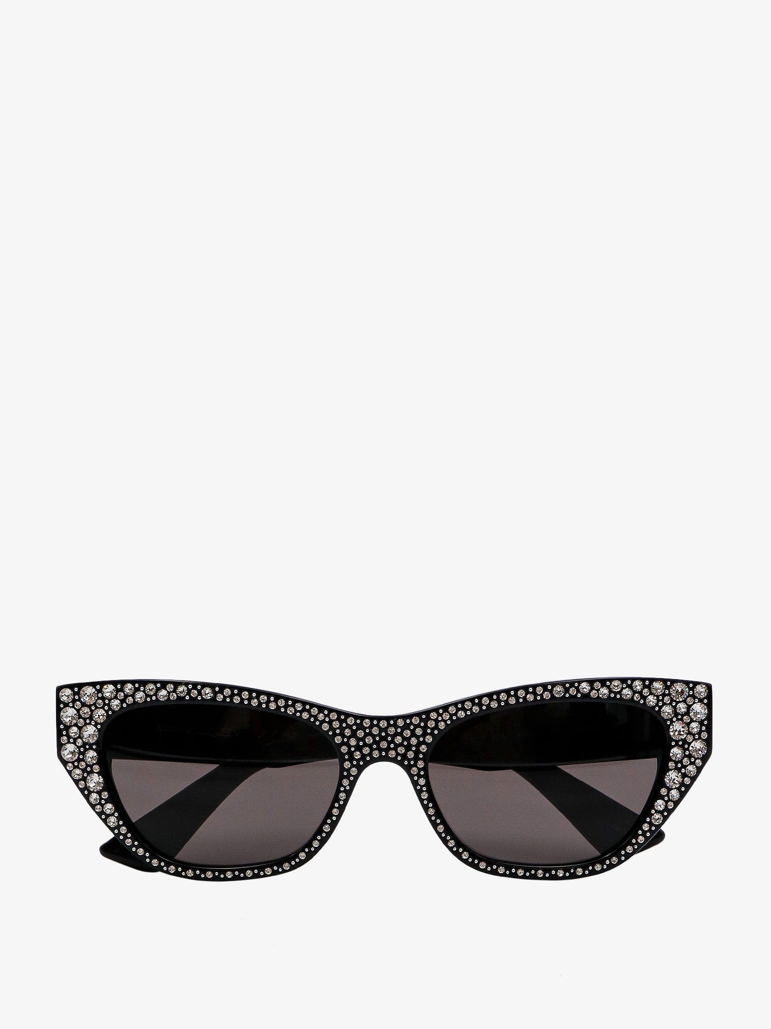 Alexander McQueen Acetate sunglasses with rhinestones detail