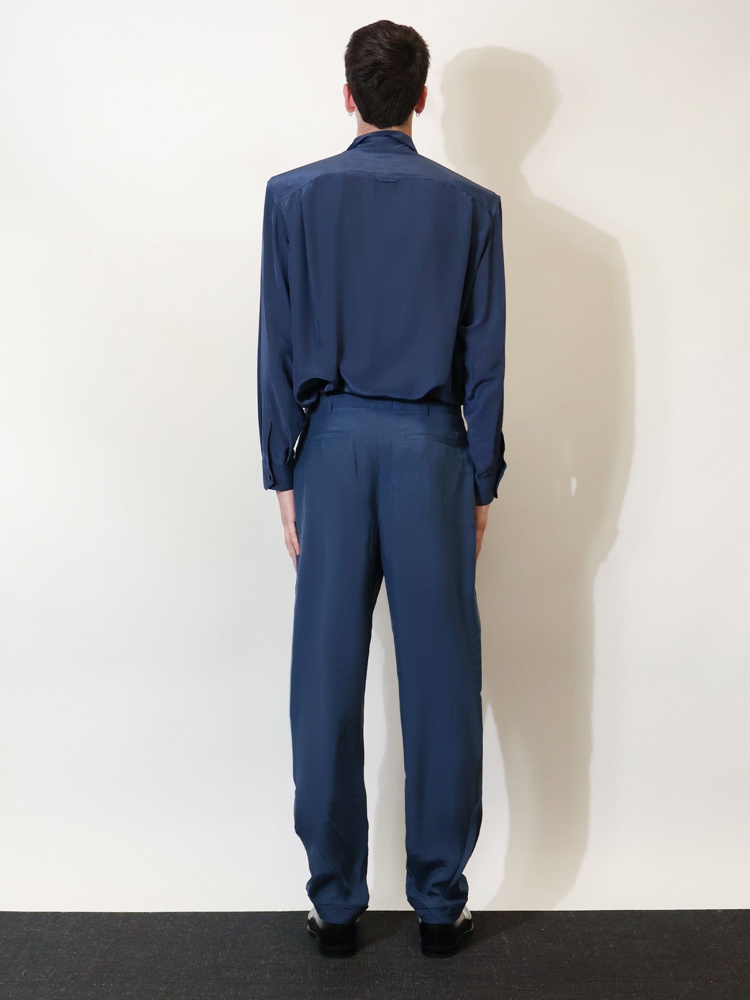 Saint Laurent Silk trousers with belt
