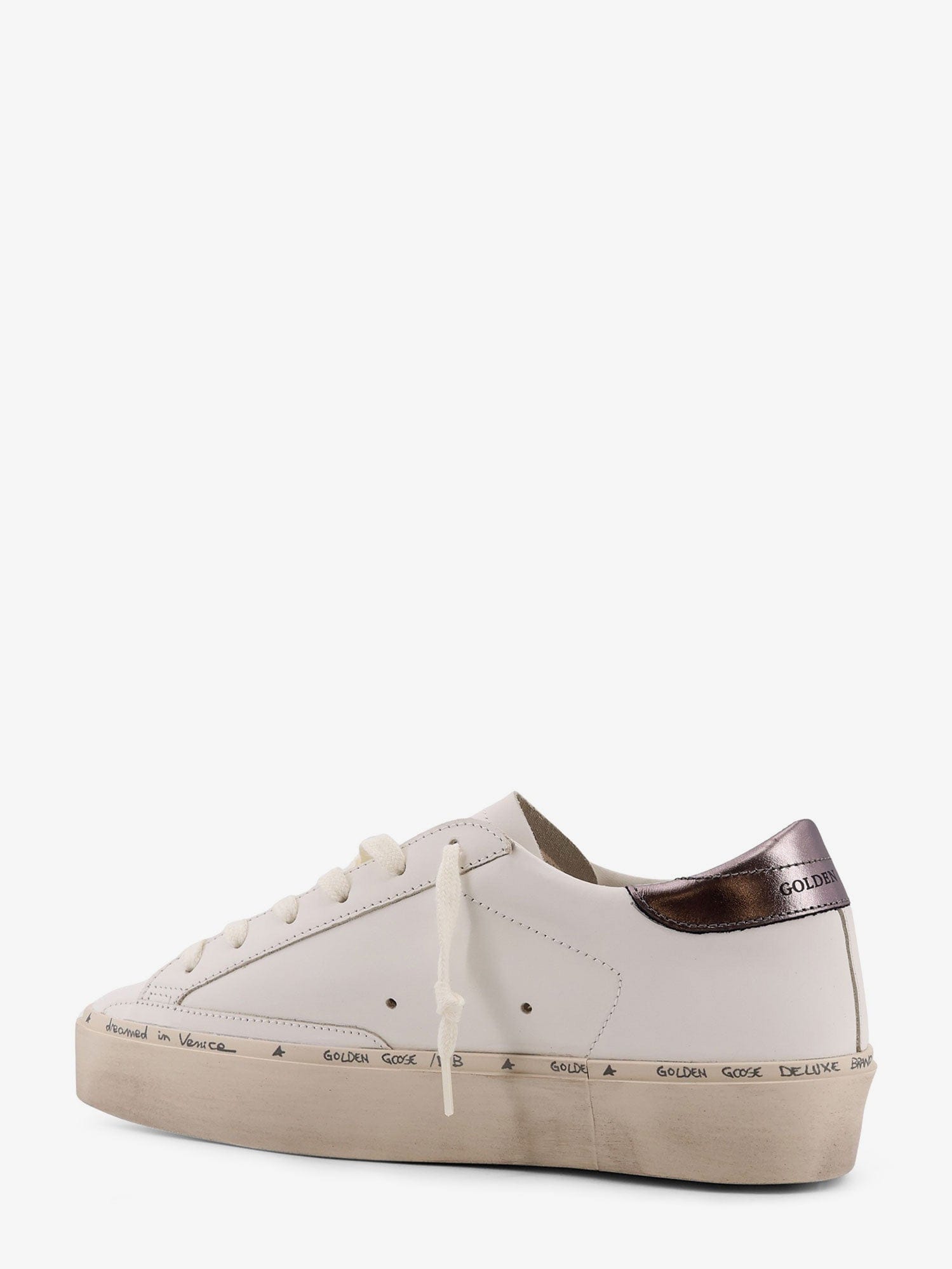 GOLDEN GOOSE DELUXE BRAND Hi Star leather sneakers with side logo