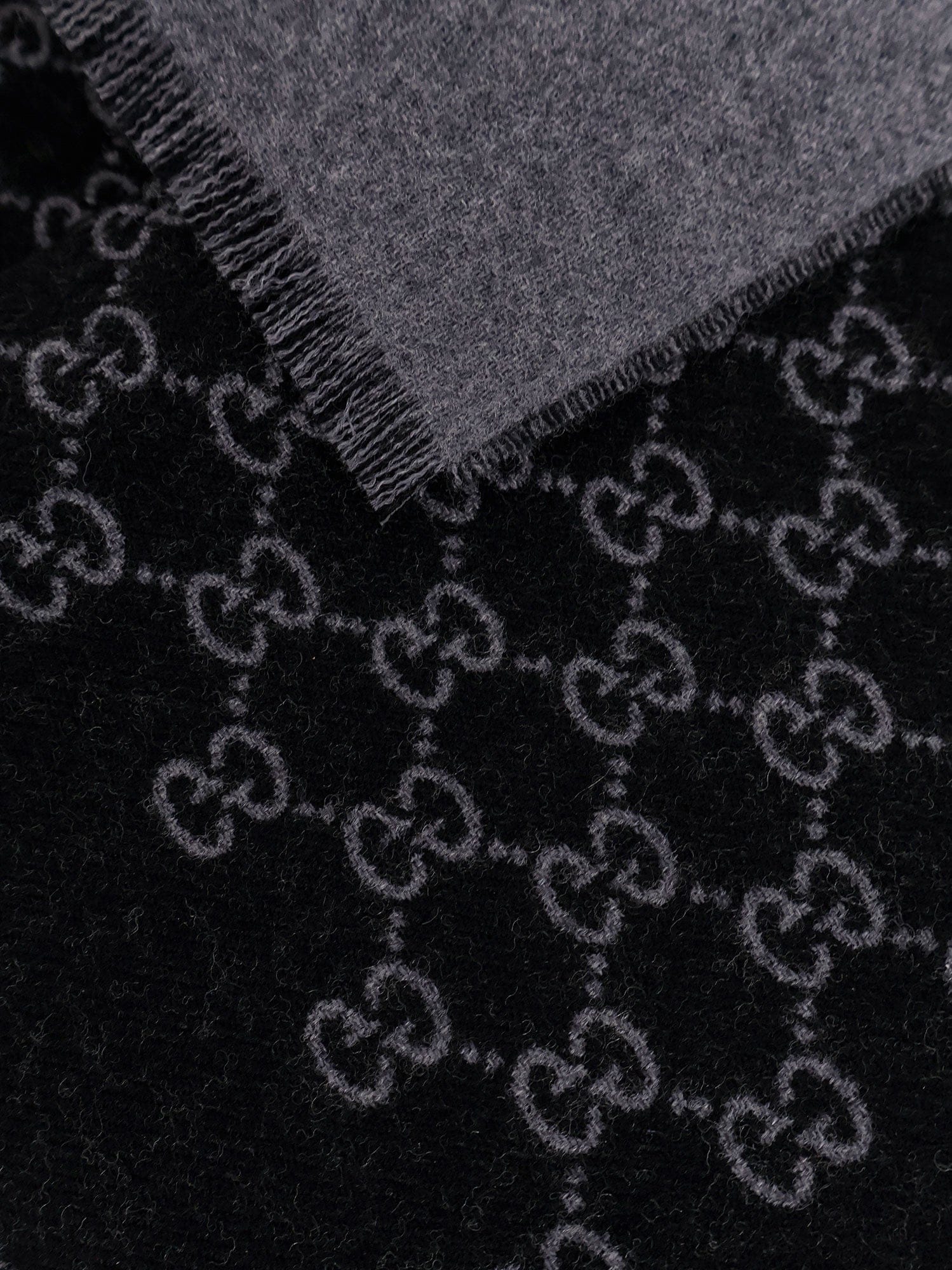 Gucci Double wool jacquard scarf with GG motif