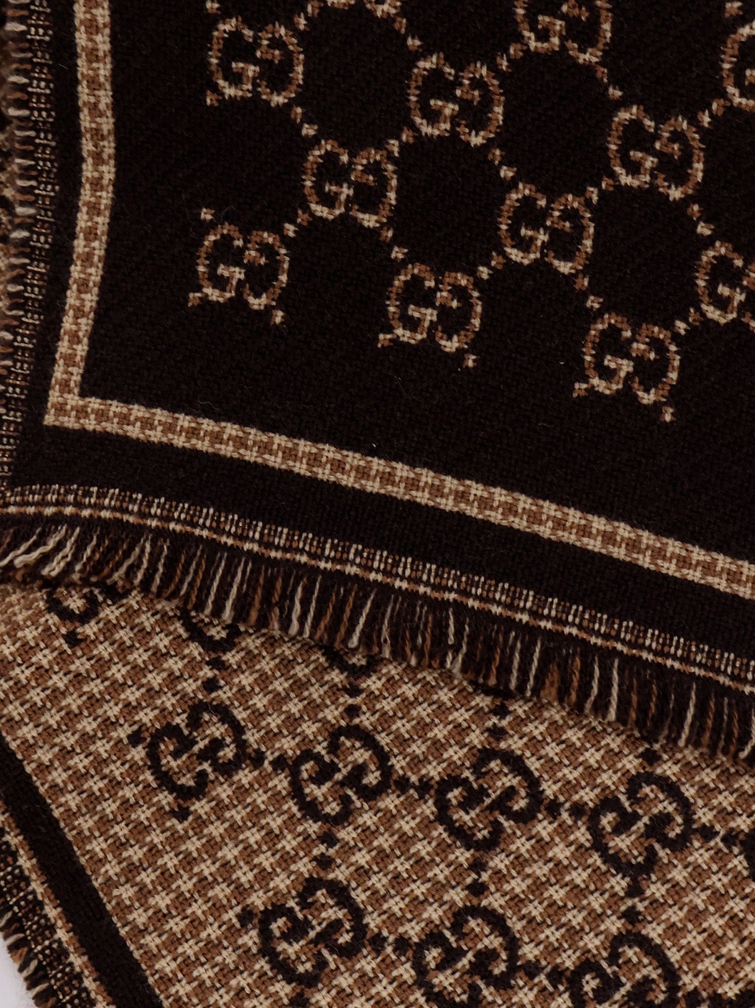 Gucci GG wool jacquard scarf