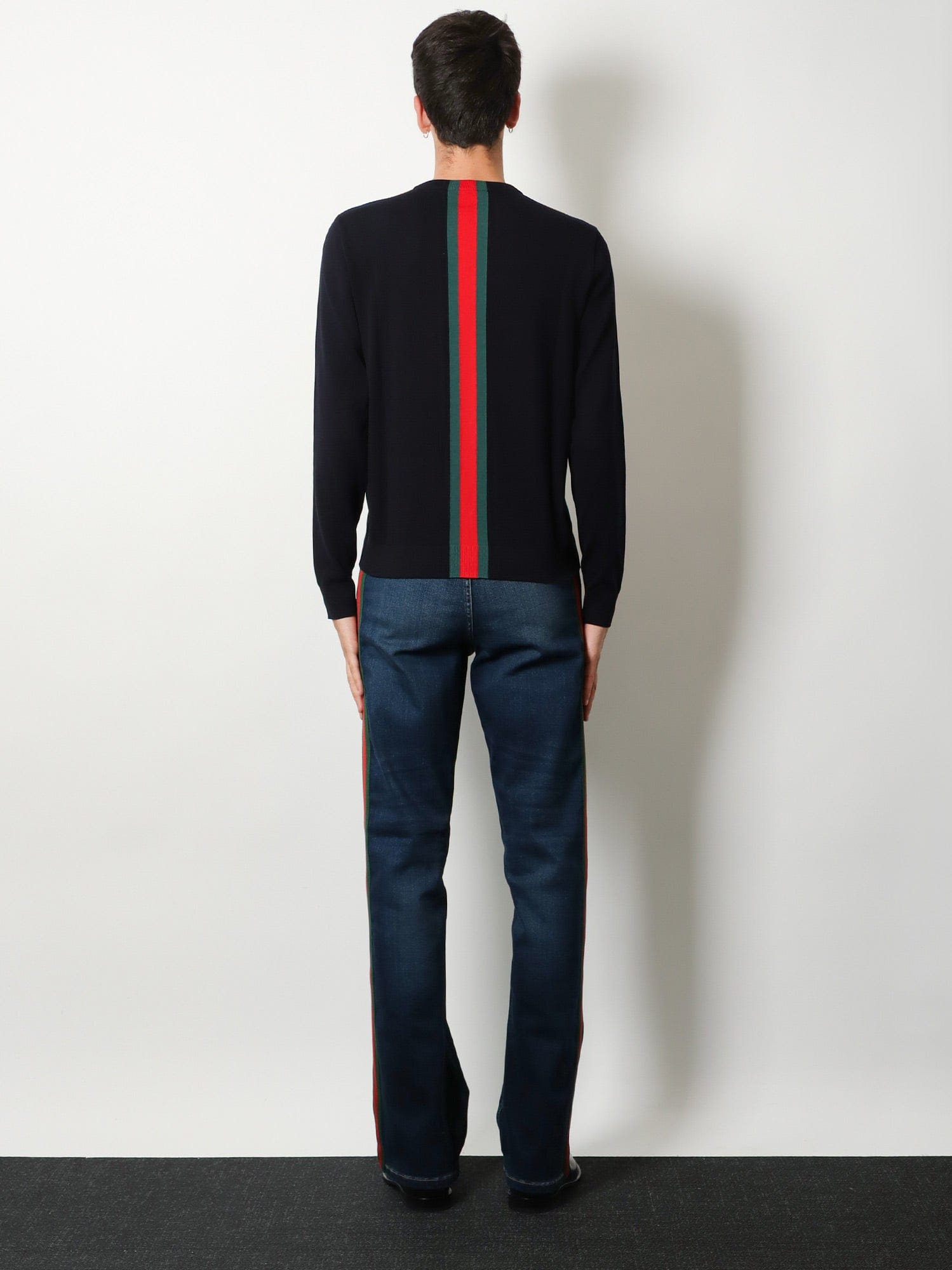 Gucci Cotton sweater with Nastro Web inlay