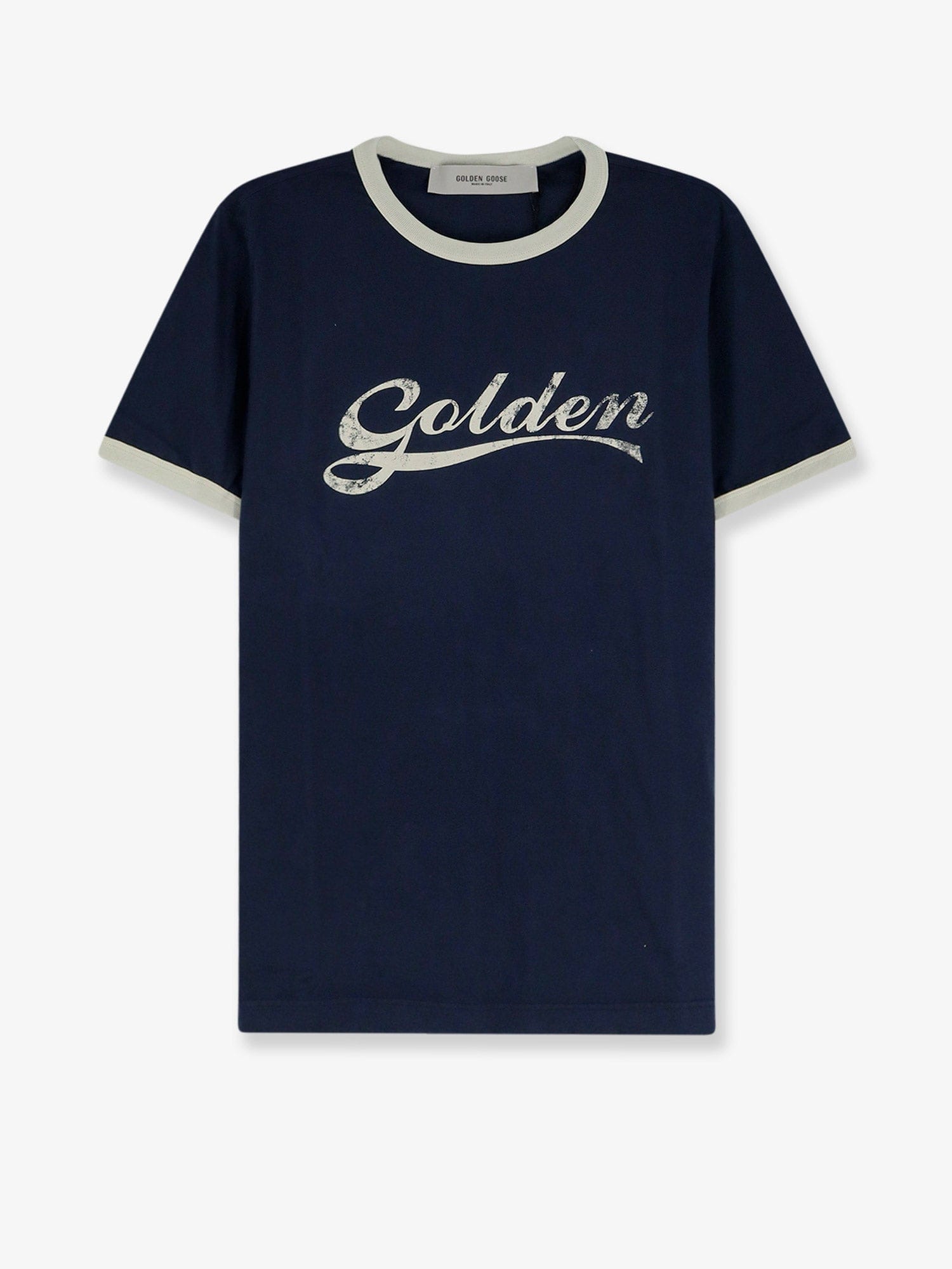 GOLDEN GOOSE DELUXE BRAND Cotton T-shirt with printed logo on the front