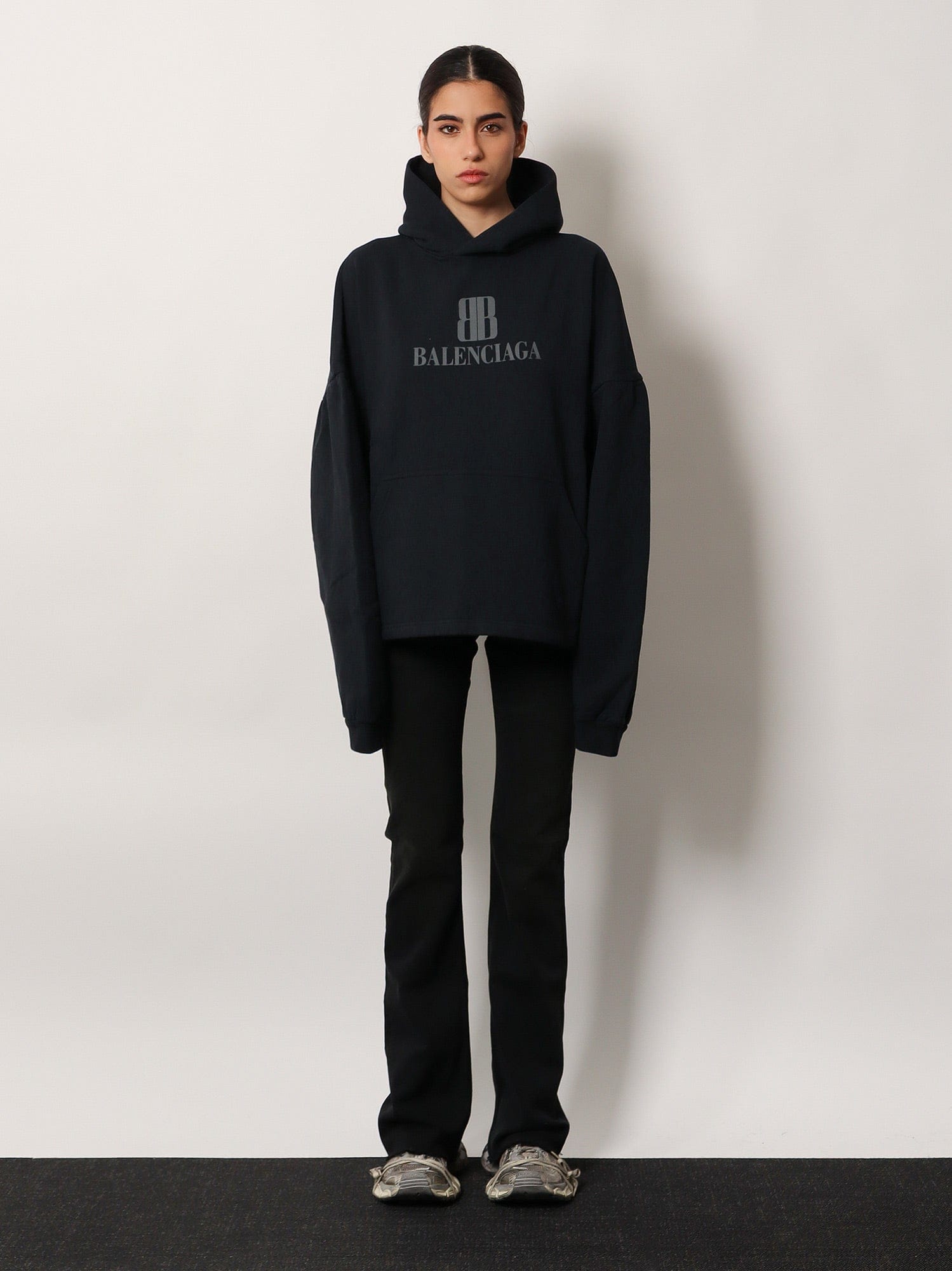 Balenciaga Cropped cotton sweatshirt