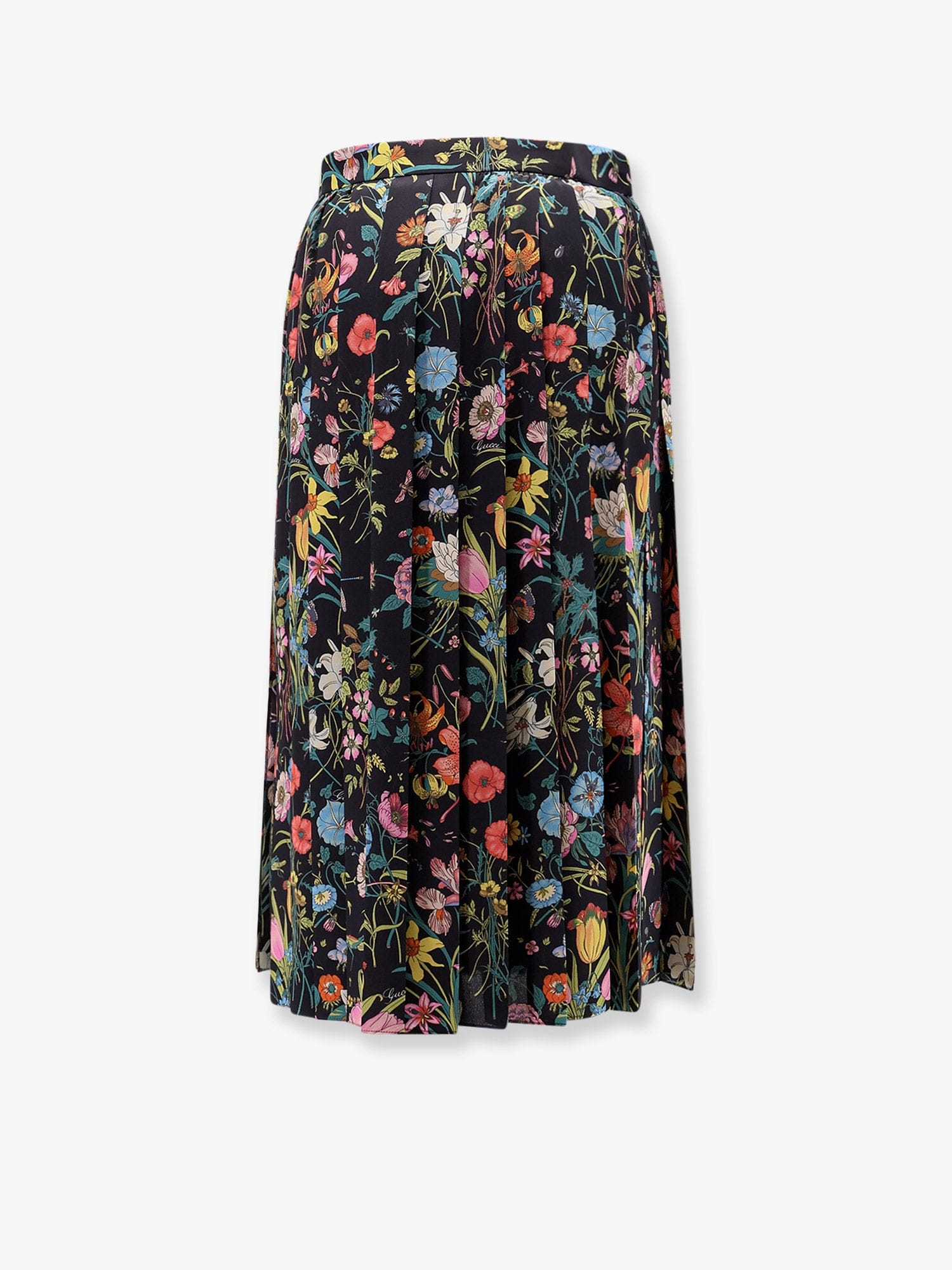 Gucci Silk midi skirt with floral print