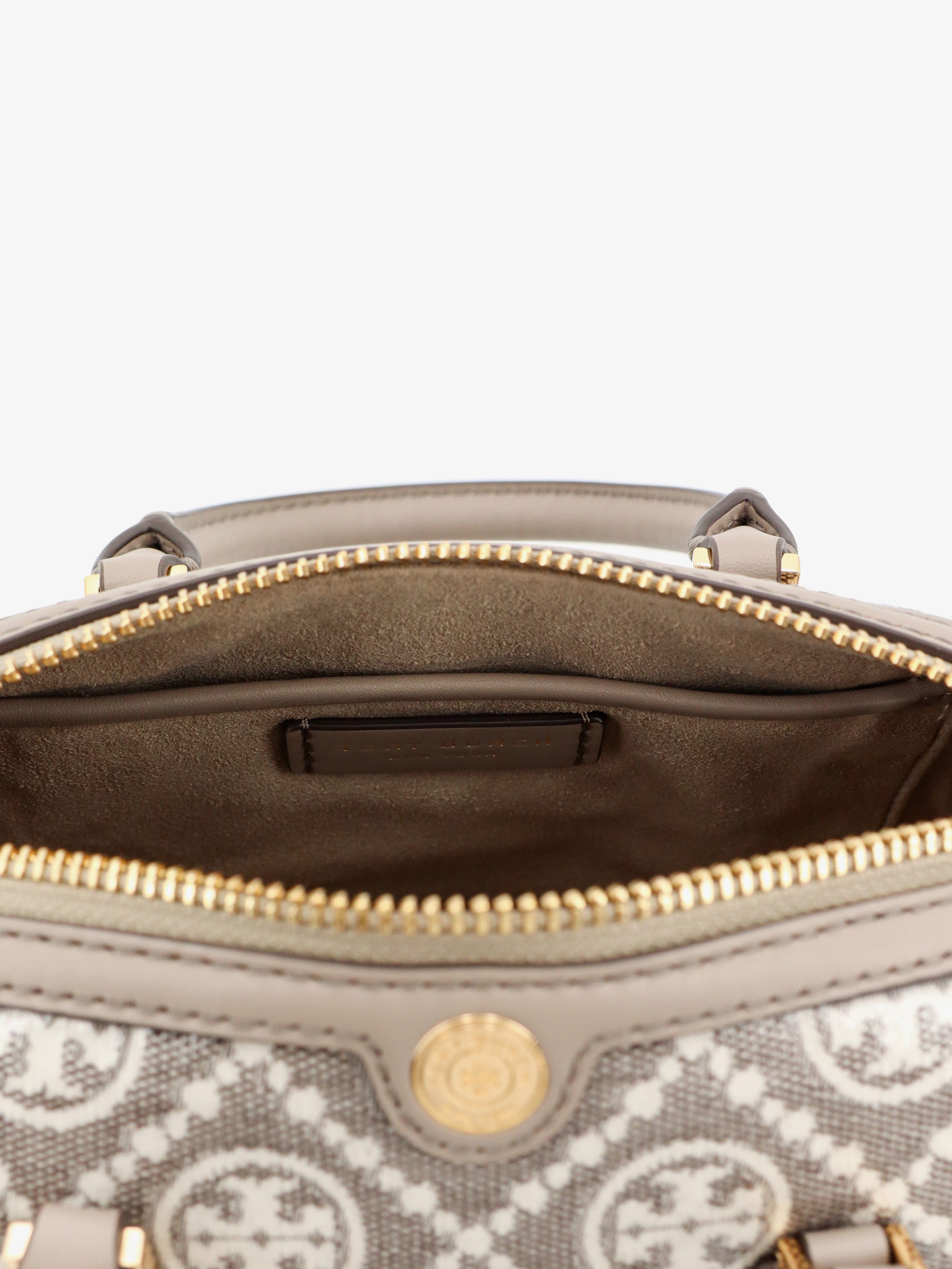 Tory Burch Barrel Bag T Monogram coated canvas handbag