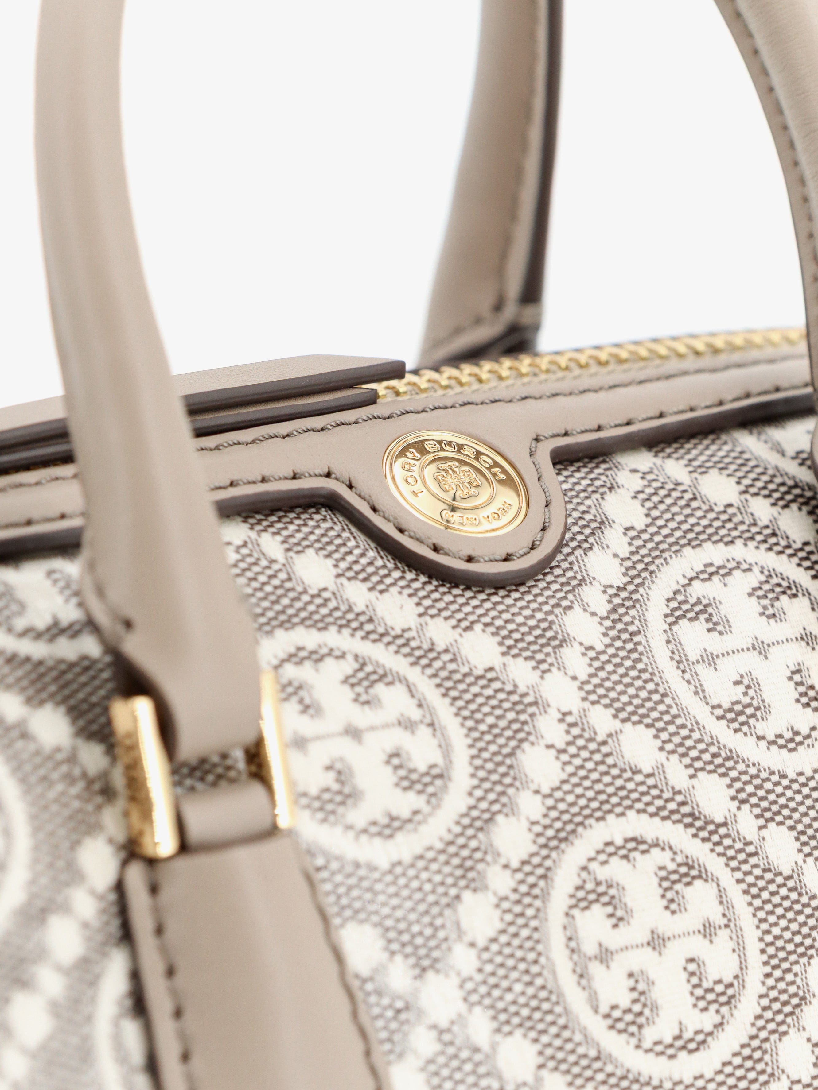 Tory Burch Barrel Bag T Monogram coated canvas handbag