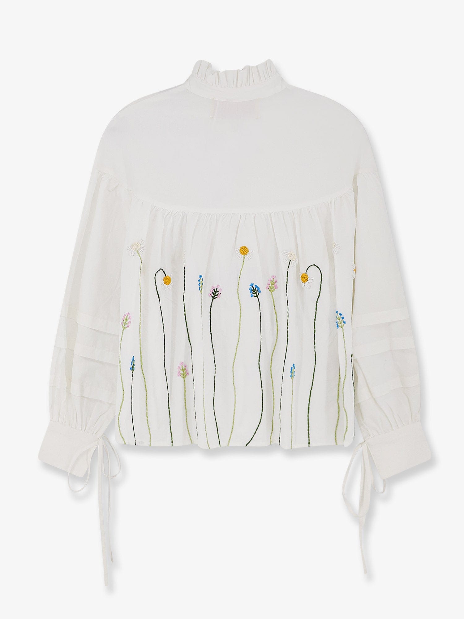 PHILIPPA 1970 Valentina cotton shirt with multicolor embroidery