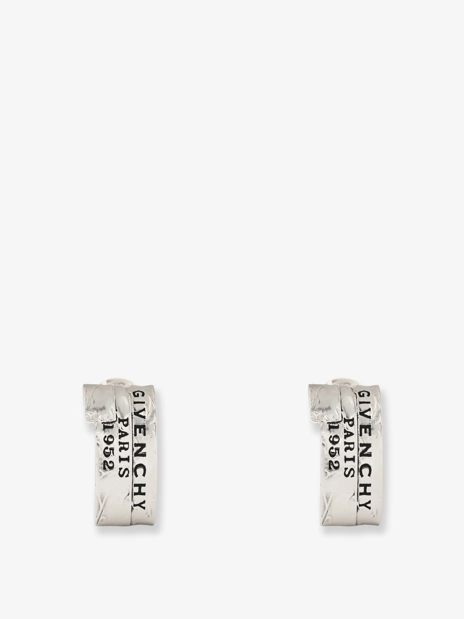Givenchy Tape earrings in metal and enamel