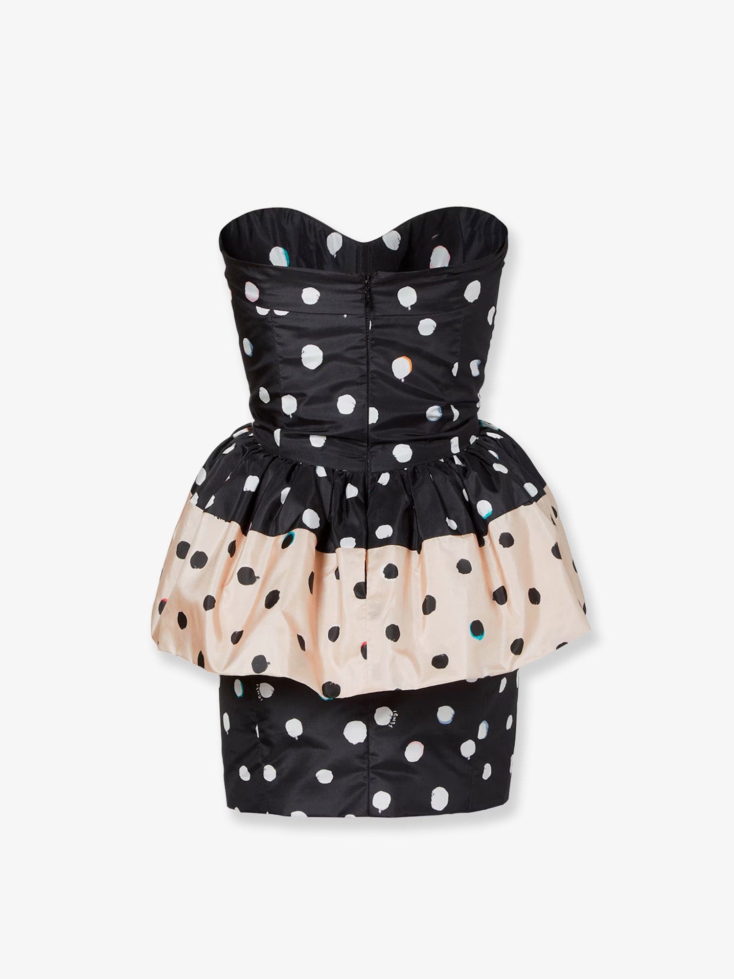Fendi Falena Dots taffeta' bustier dress