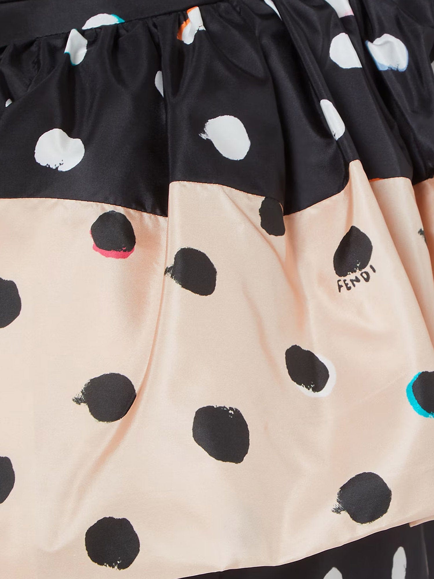 Fendi Falena Dots taffeta' bustier dress
