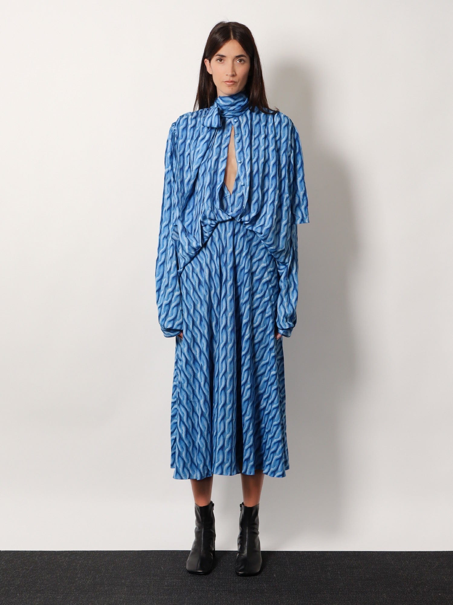 Balenciaga Printed fabric long dress