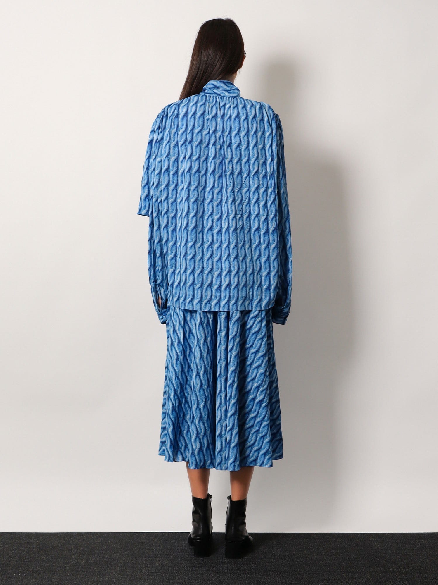 Balenciaga Printed fabric long dress