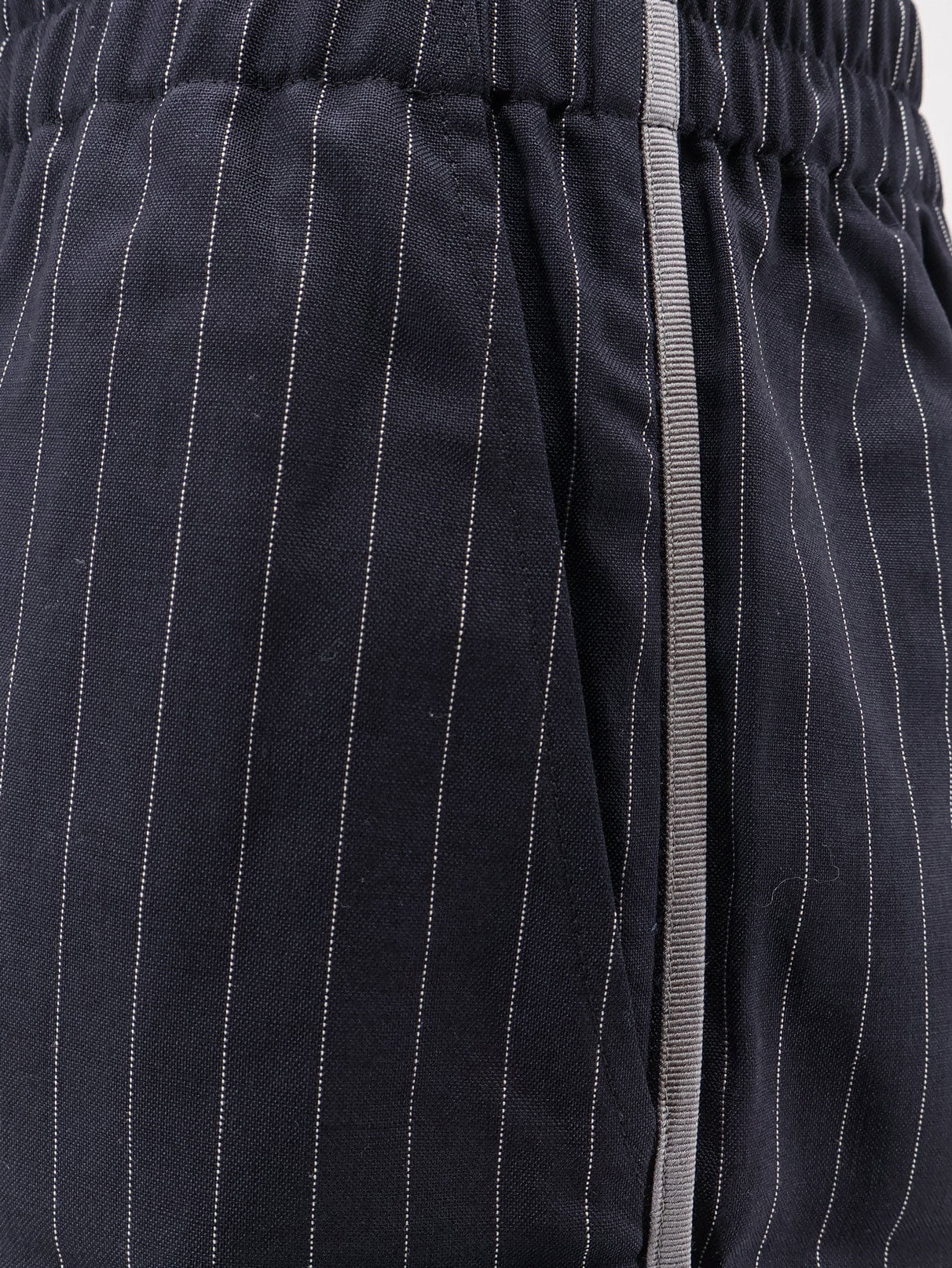 Y-81 Virgin wool blend shorts with striped pattern
