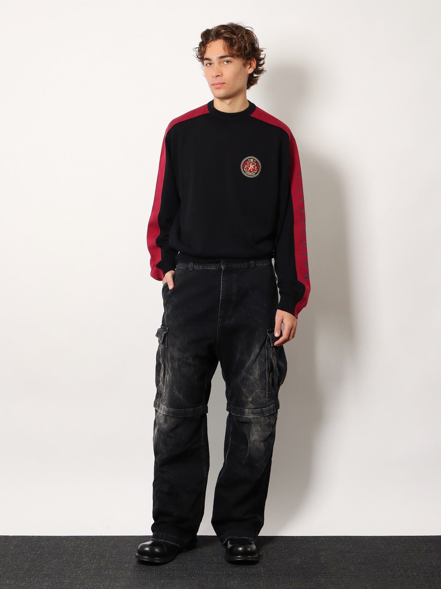 Balenciaga Cargo black denim trousers
